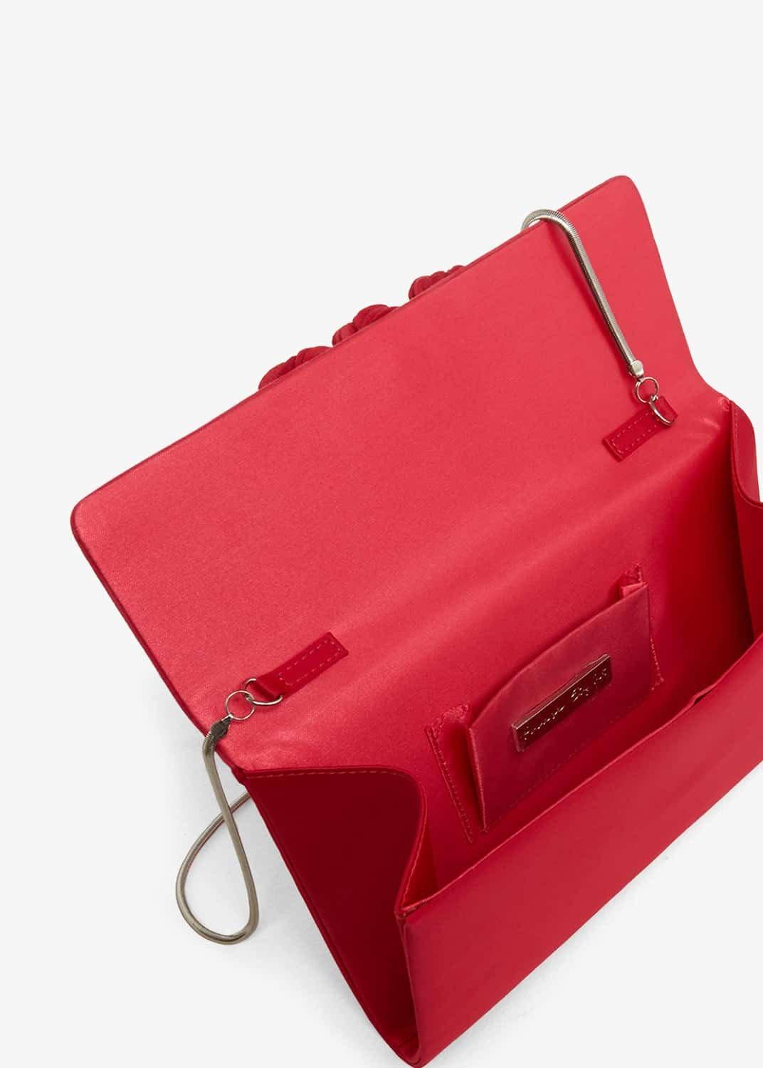 Ophelia Flower Trim Clutch Bag