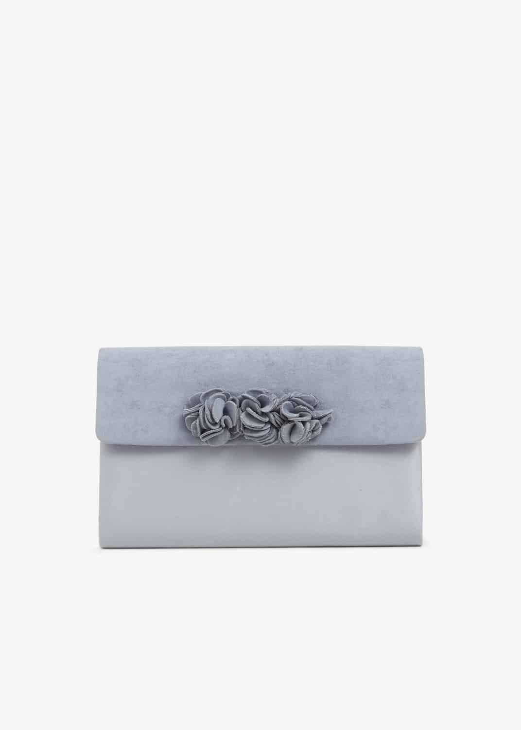 Ophelia Flower Trim Clutch Bag