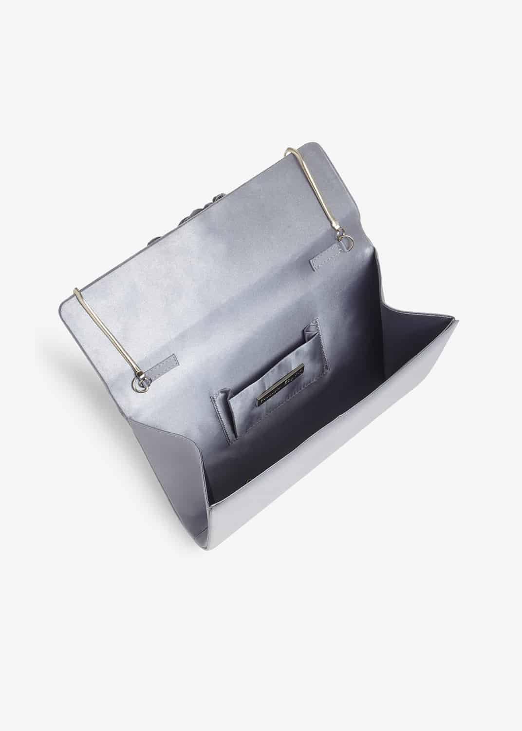Ophelia Flower Trim Clutch Bag