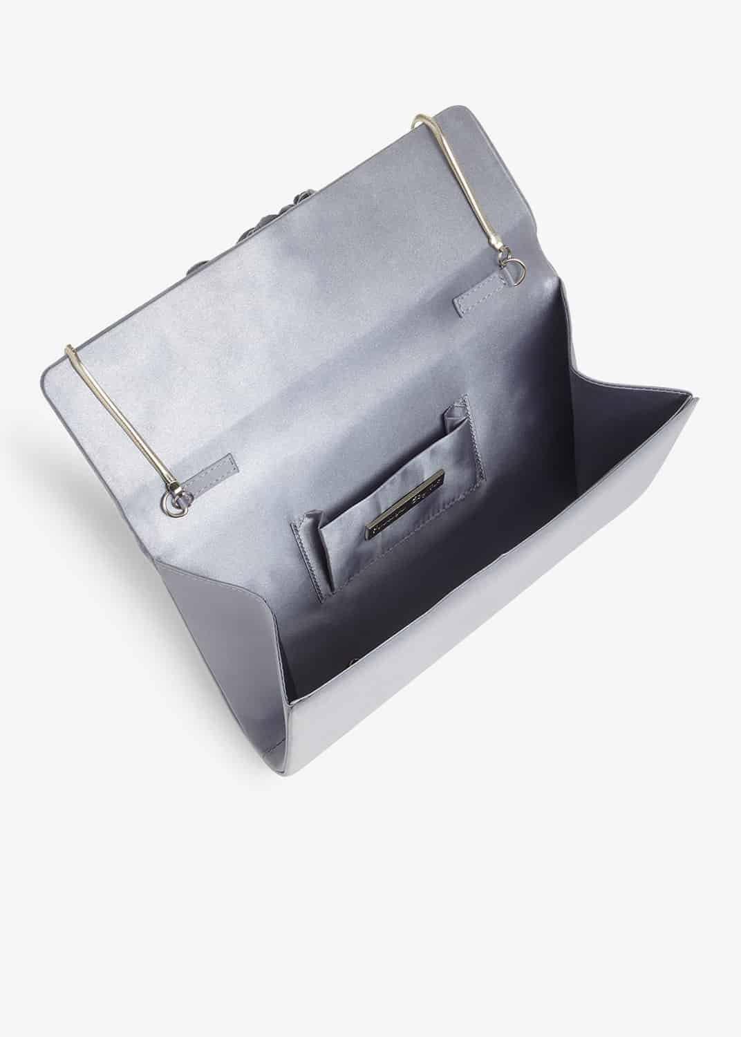 Ophelia Flower Trim Clutch Bag