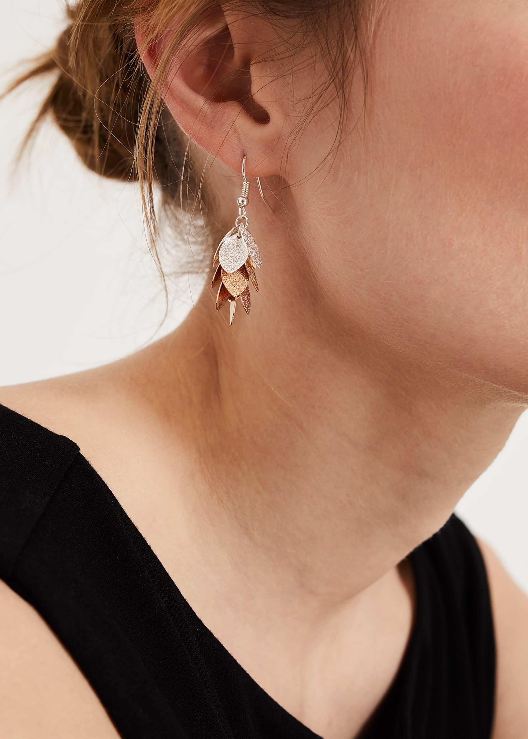 Ella Leaf Drop Earrings