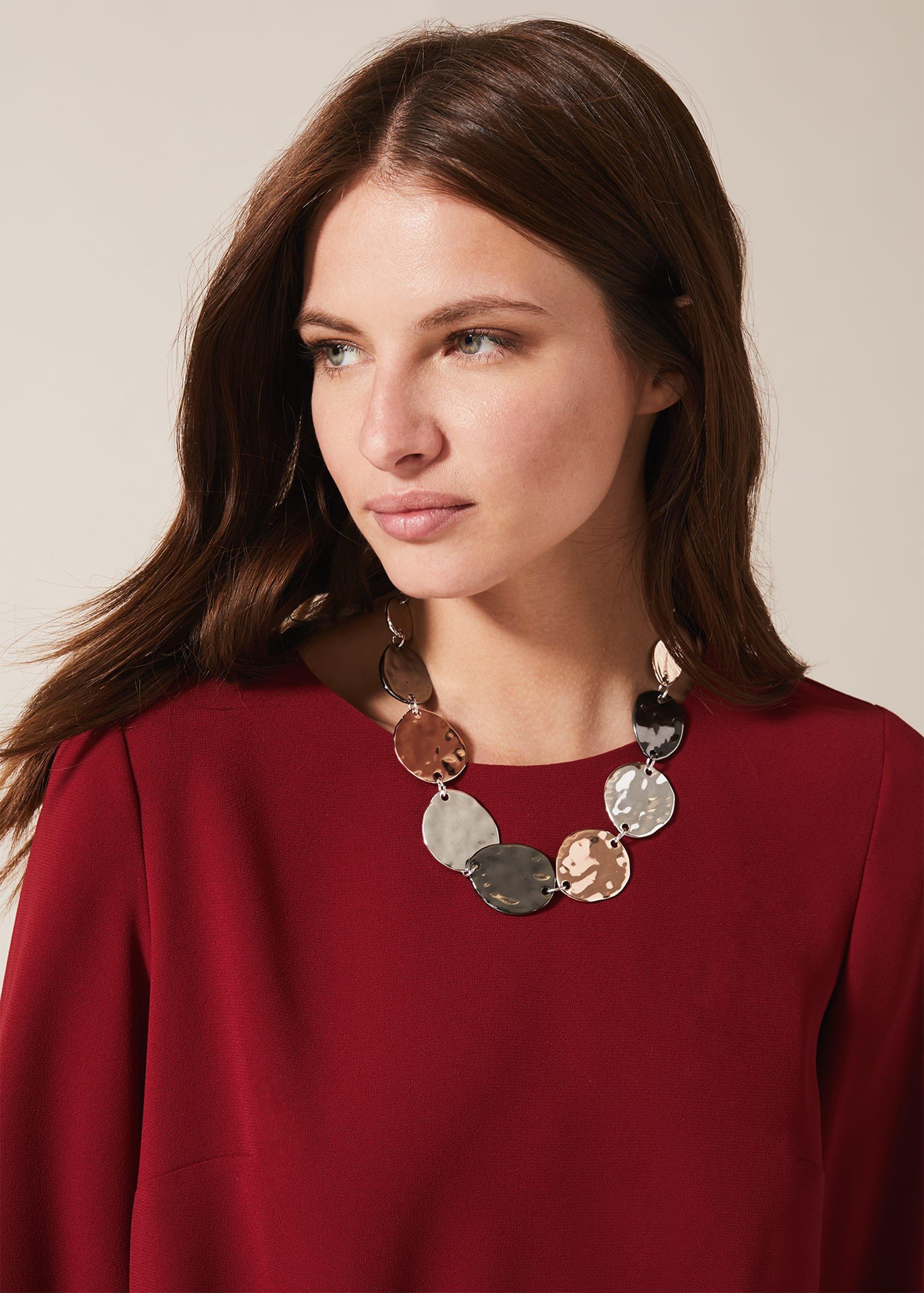 Carolina Mixed Plate Coin Necklace