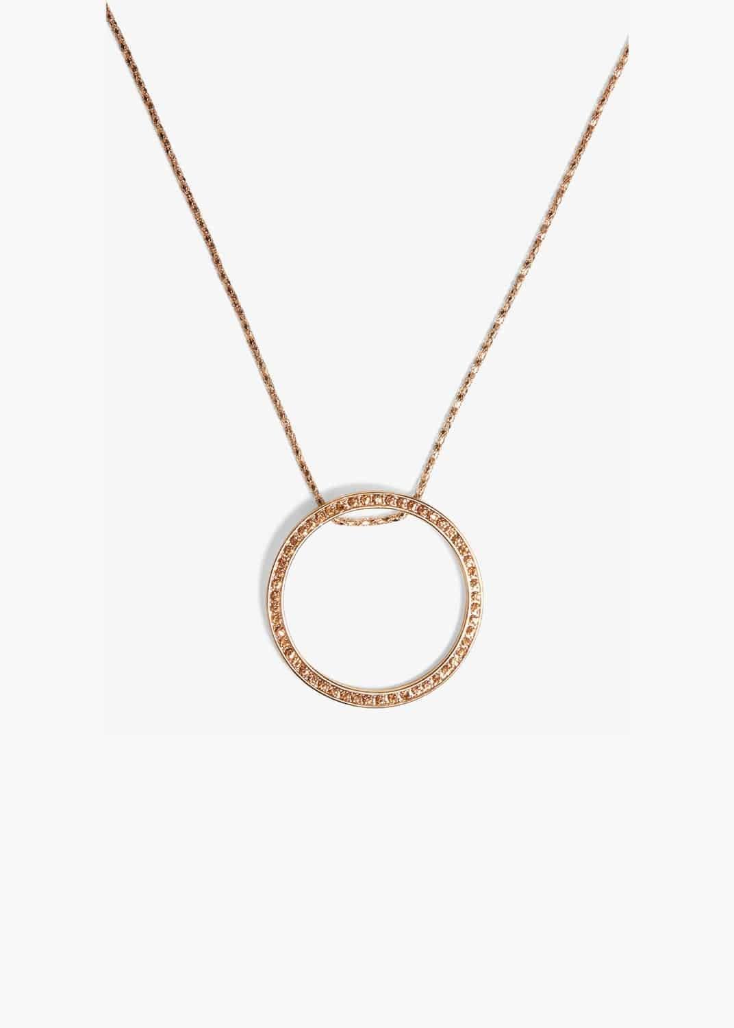 Gwen Pave Disc Necklace