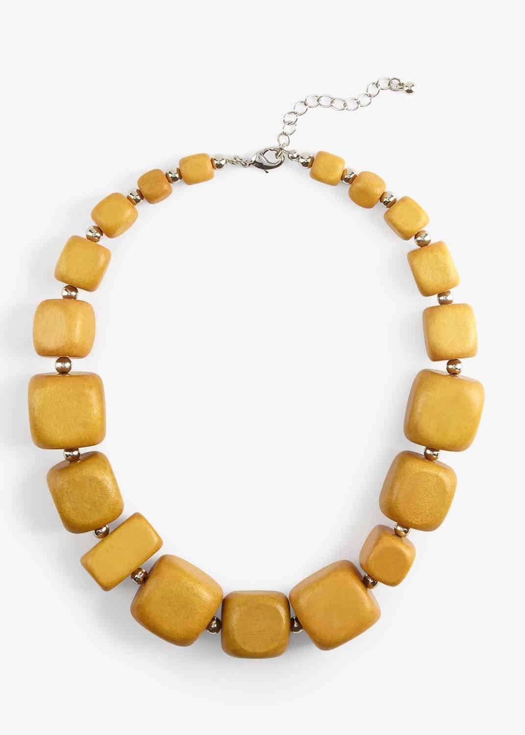 Celia Wooden Bead Necklace