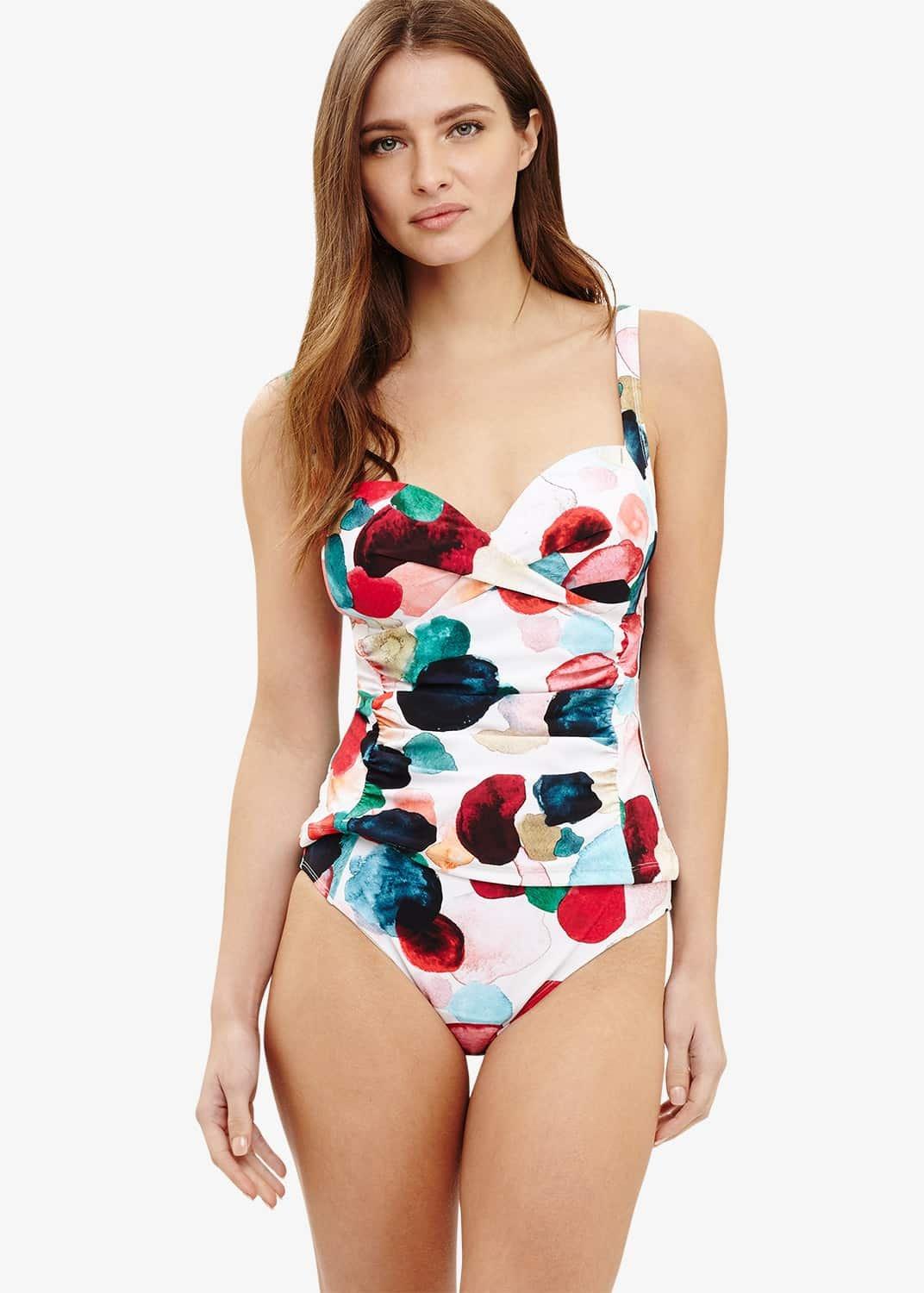 Artist Palette Spot Print Tankini Brief