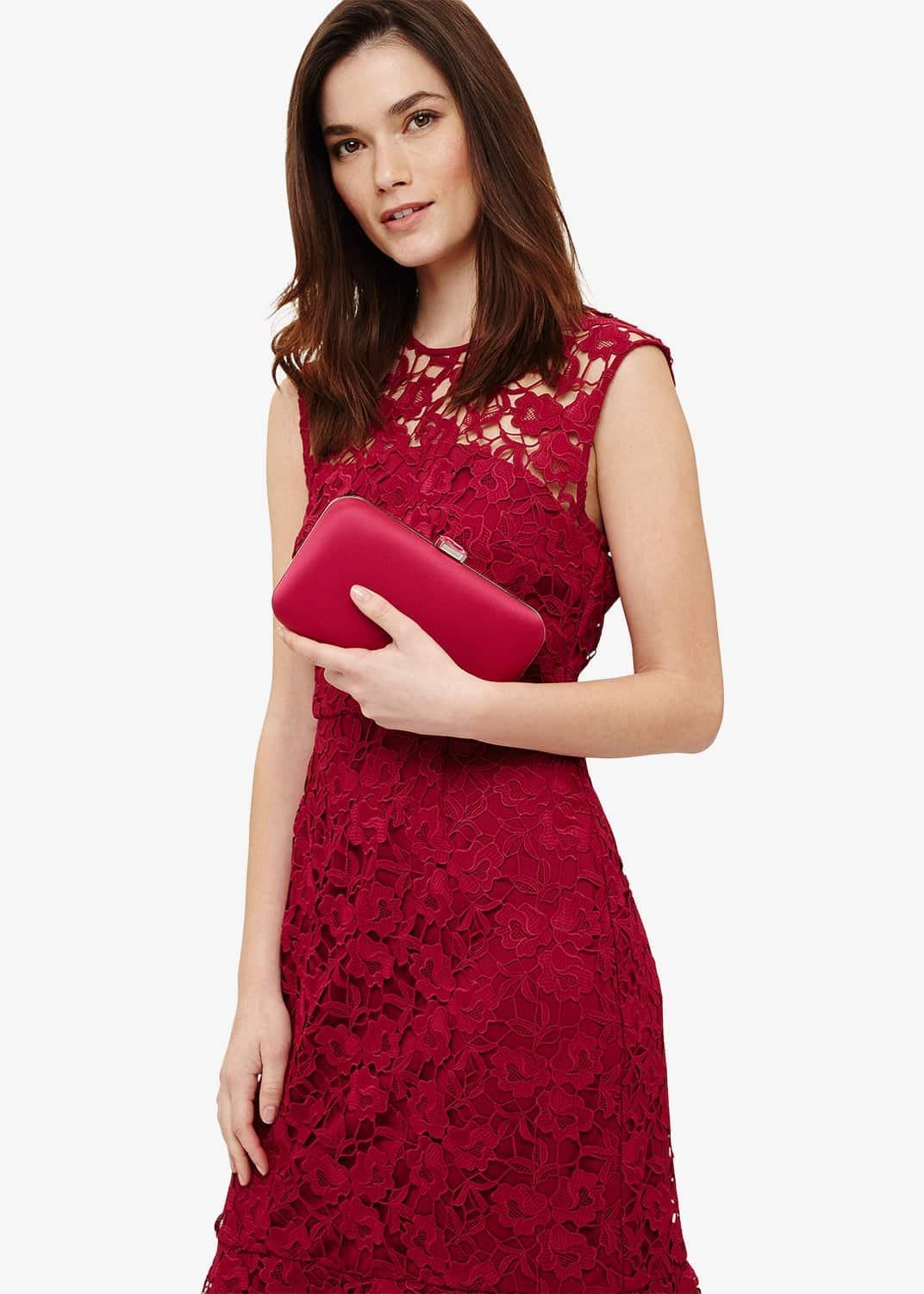 Emele Satin Clutch Bag