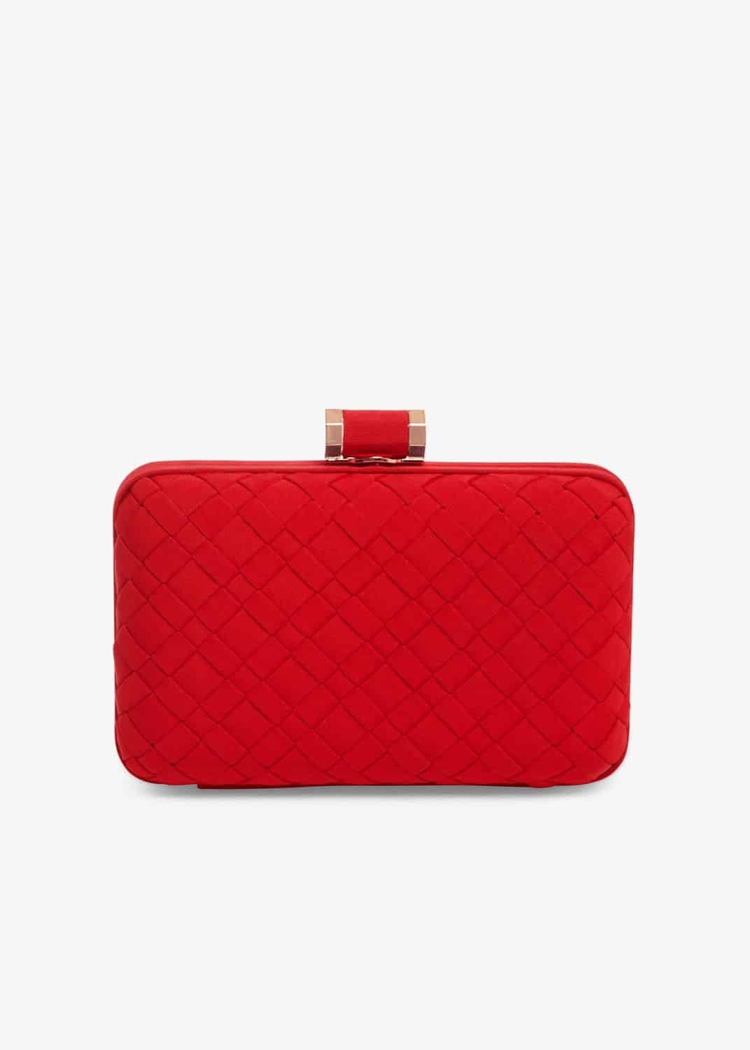 Clio Weave Box Clutch Bag