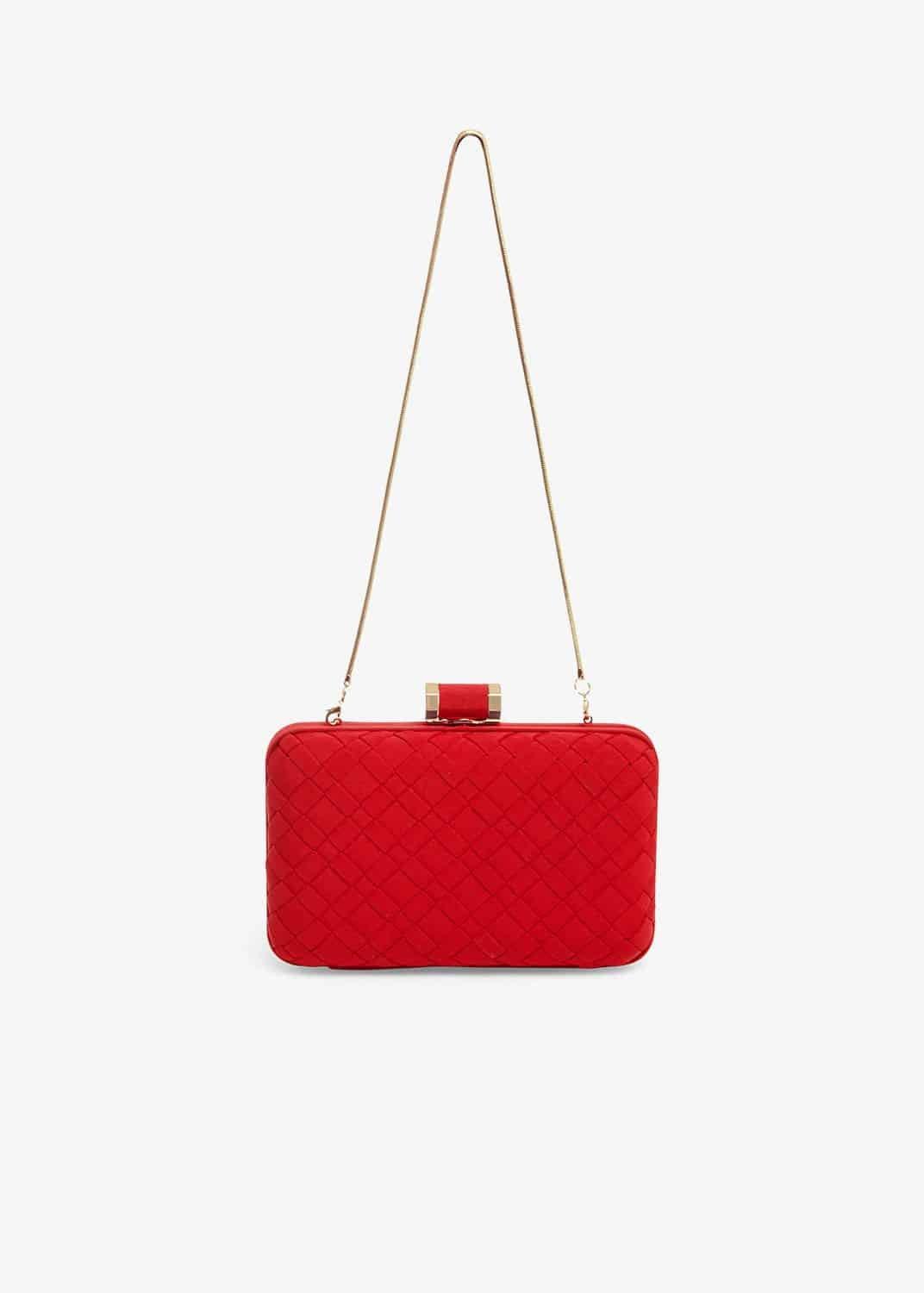 Clio Weave Box Clutch Bag