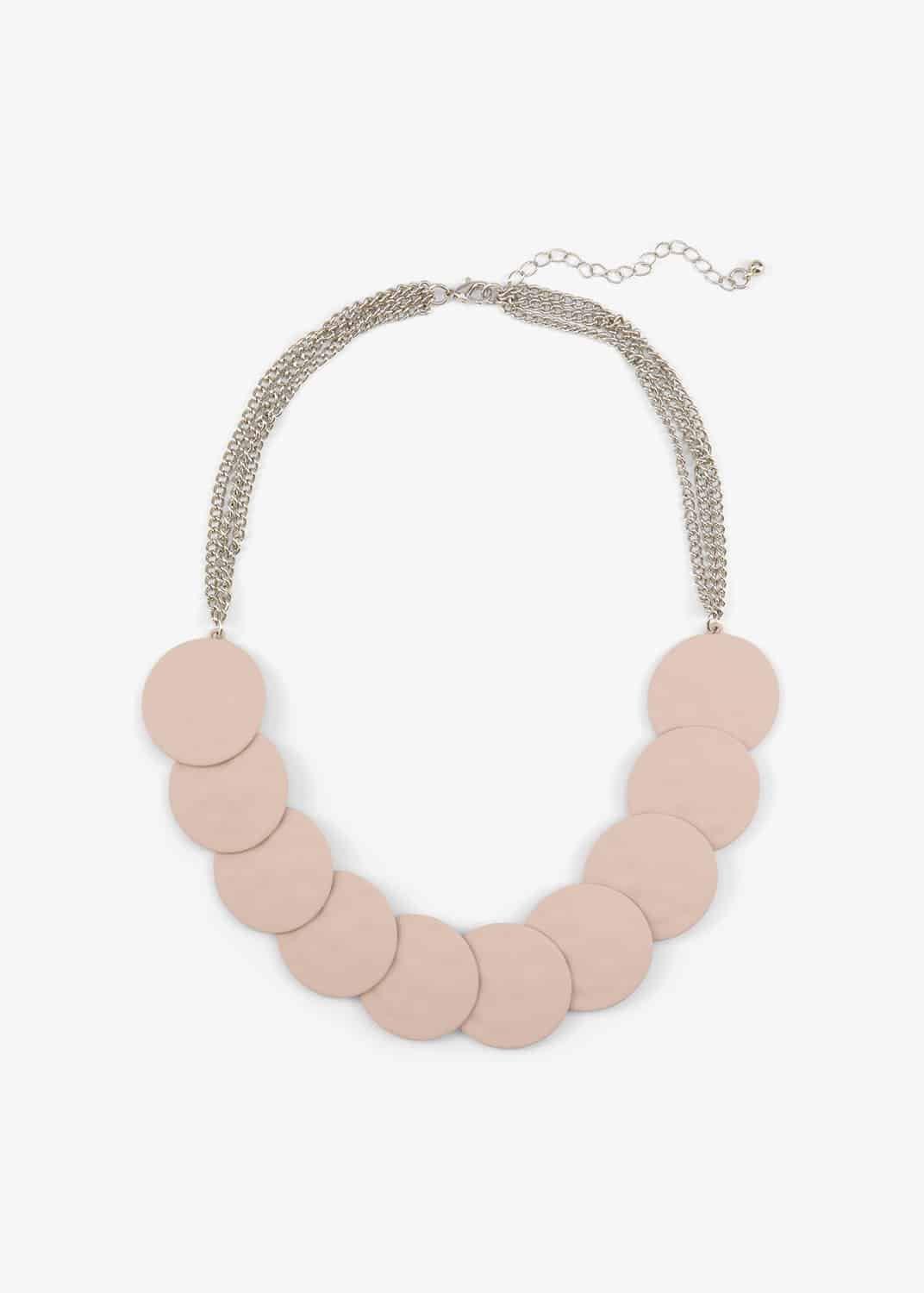 Maxine Coated Disc Necklace