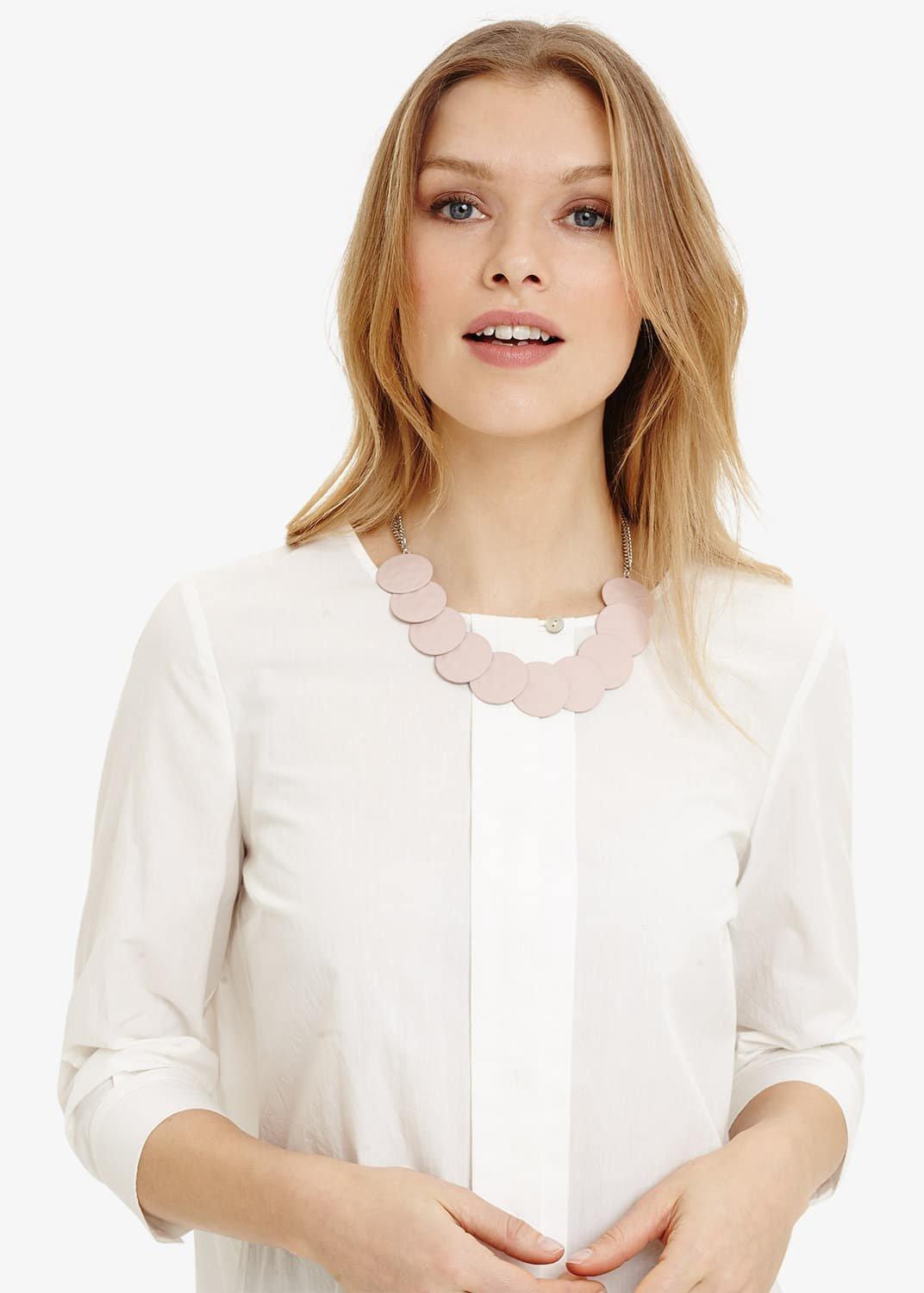 Maxine Coated Disc Necklace