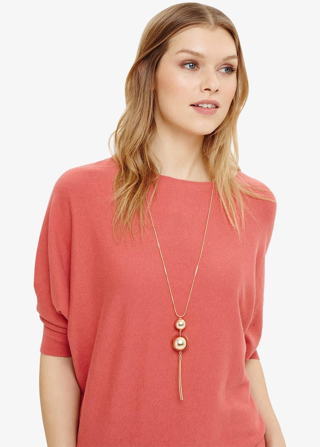 Macie Ball And Link Long Pendant Necklace