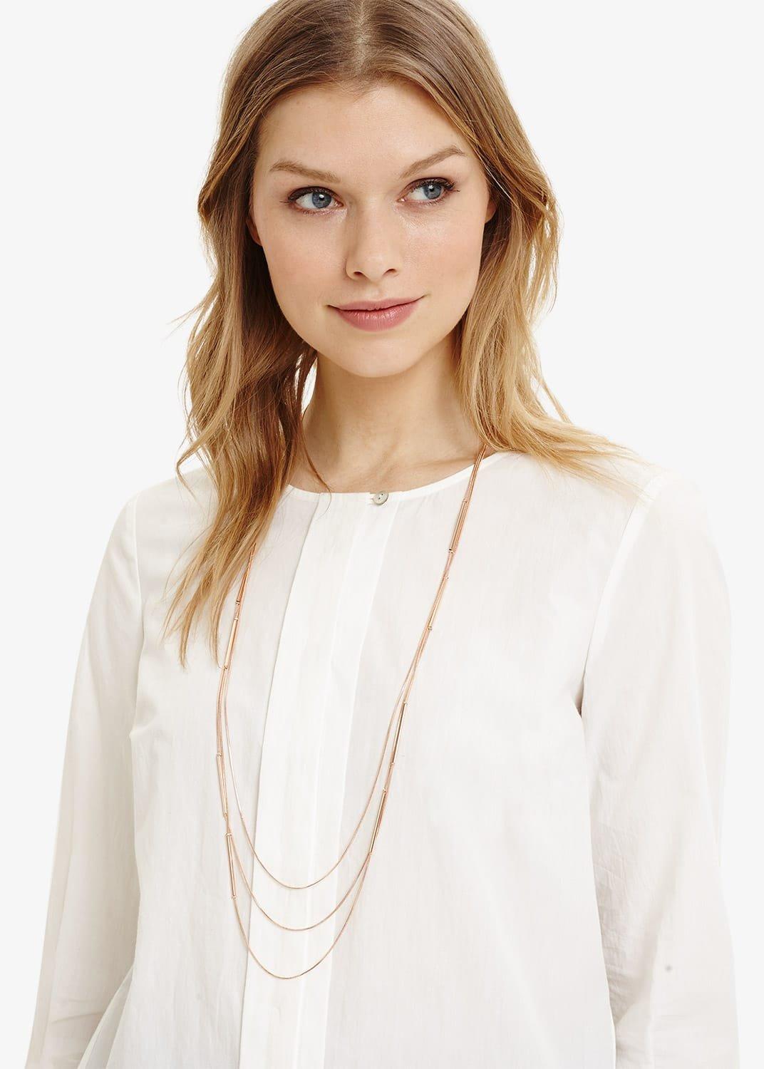 Natalie Triple Row Long Necklace