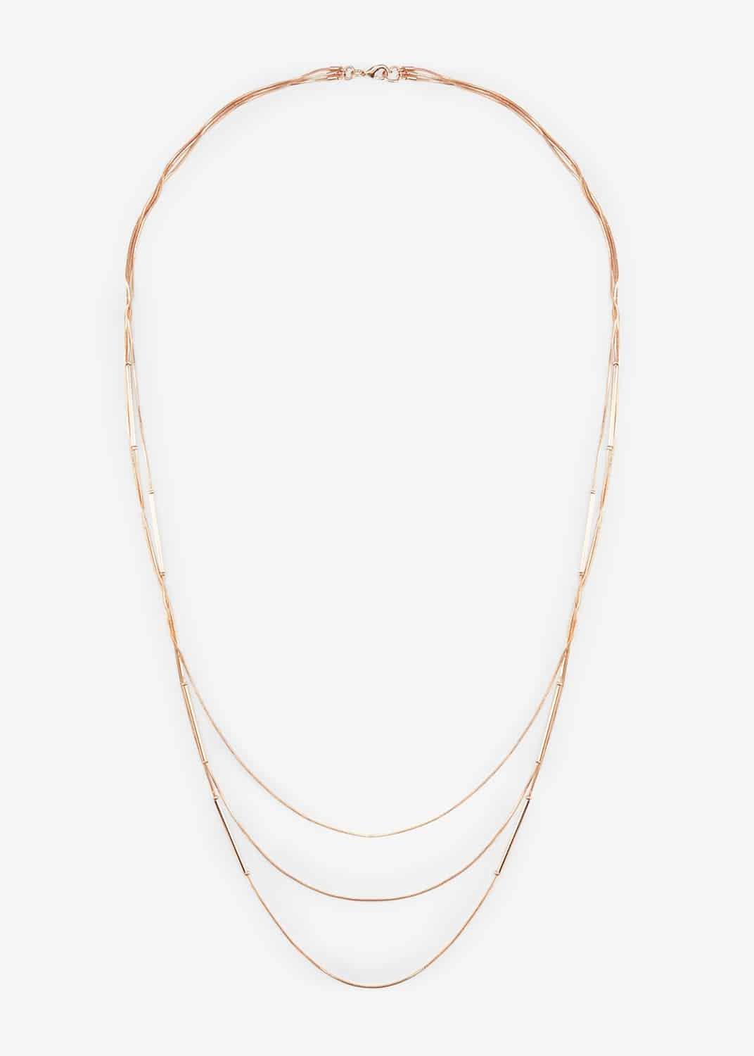 Natalie Triple Row Long Necklace