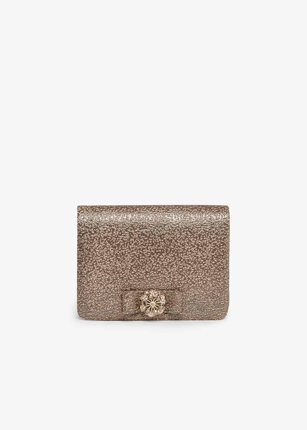 Jaden Metallic Jacquard Clutch