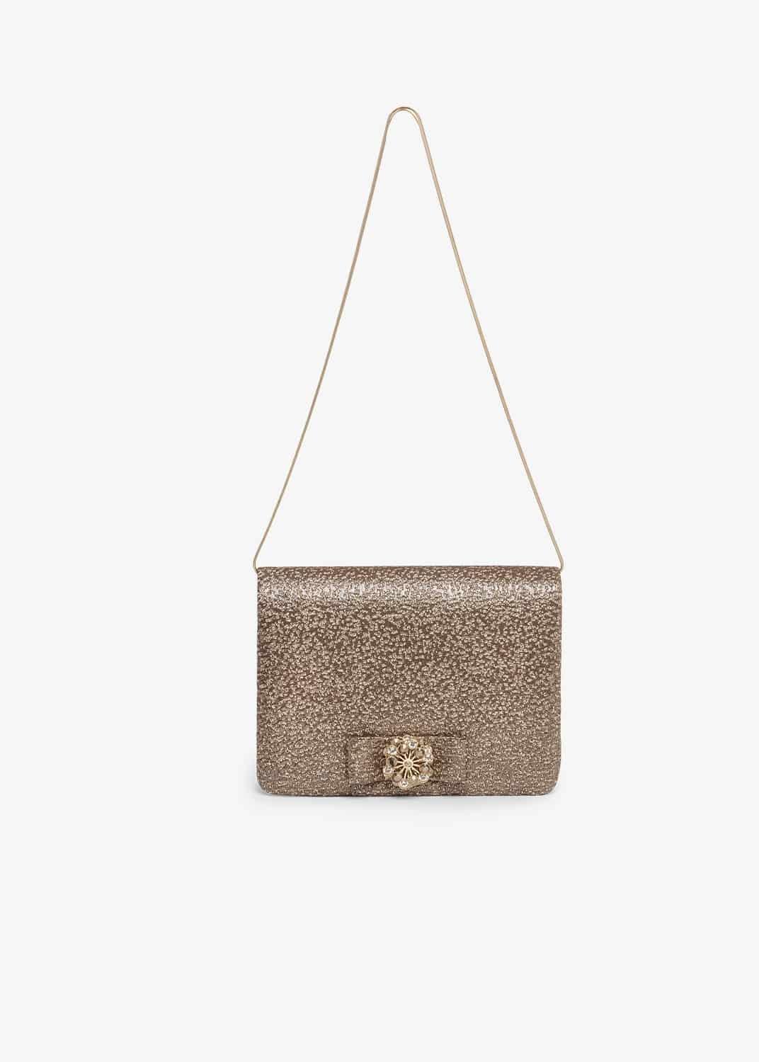 Jaden Metallic Jacquard Clutch