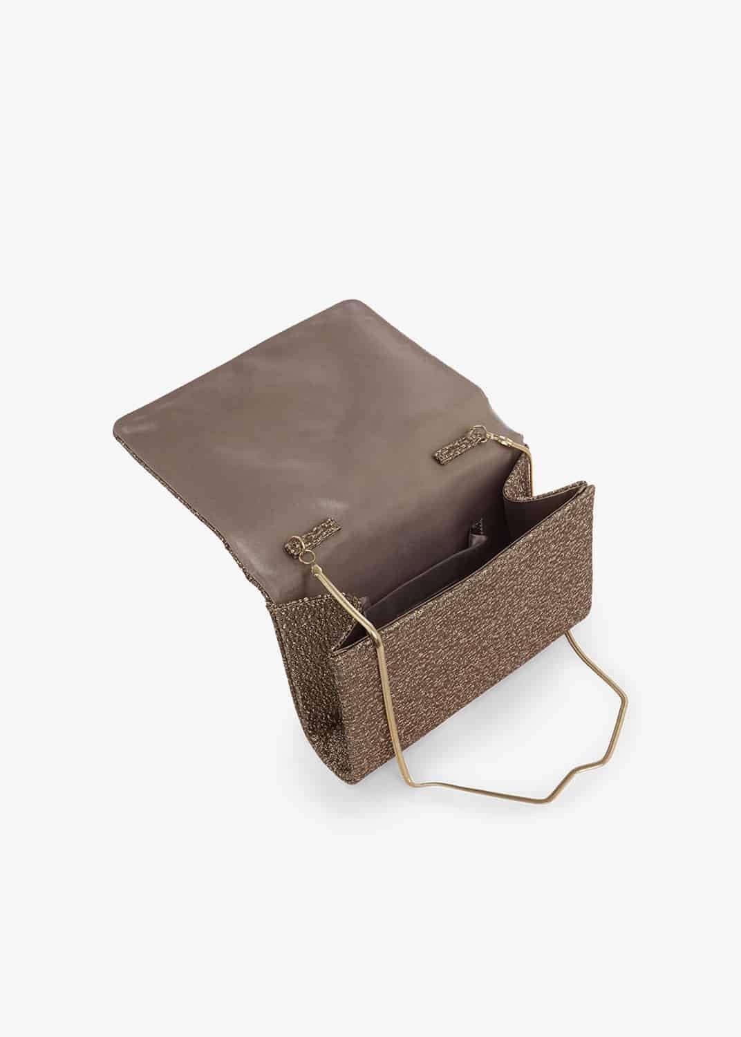 Jaden Metallic Jacquard Clutch