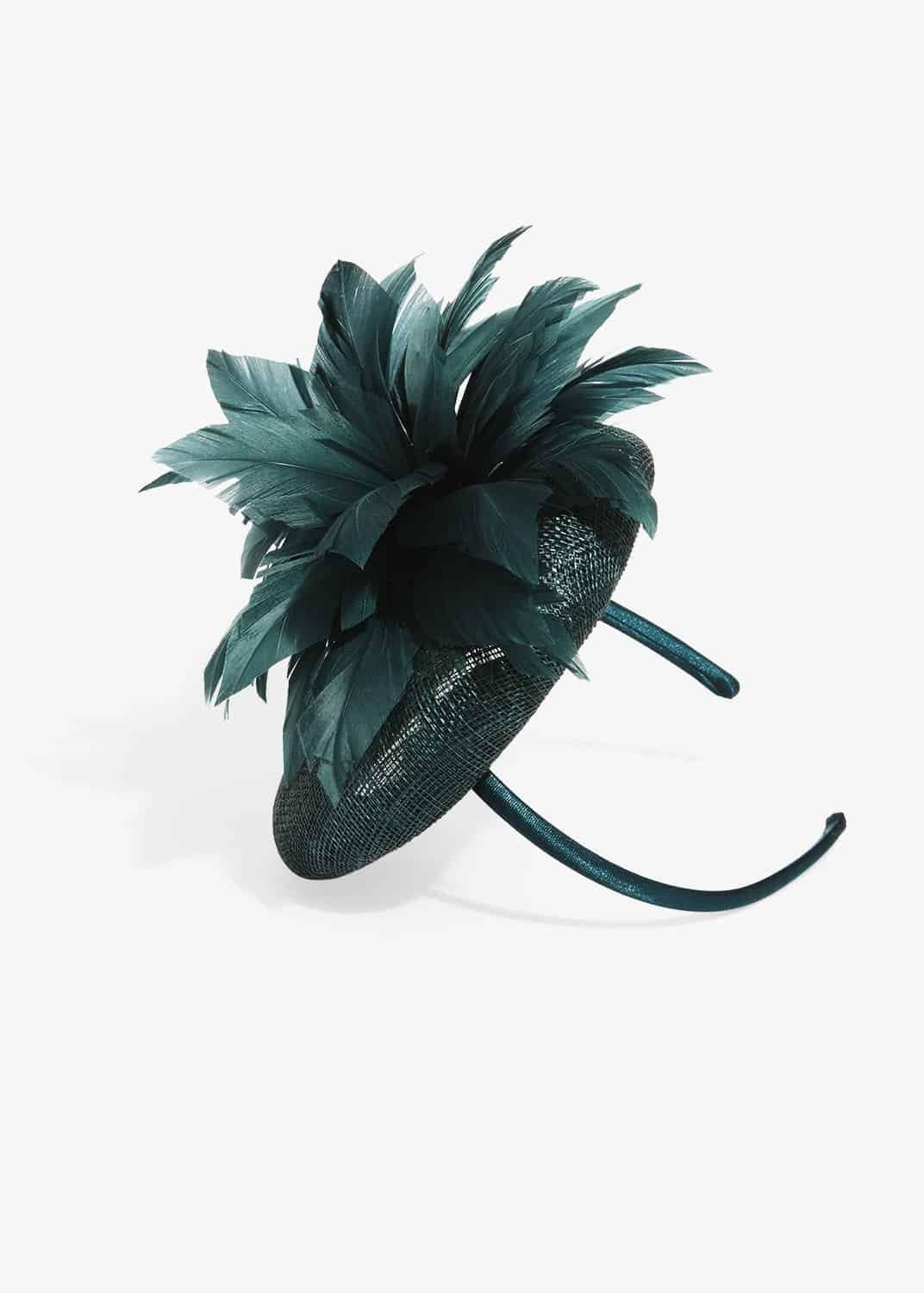 Perdita Feather Top Pillbox Fascinator