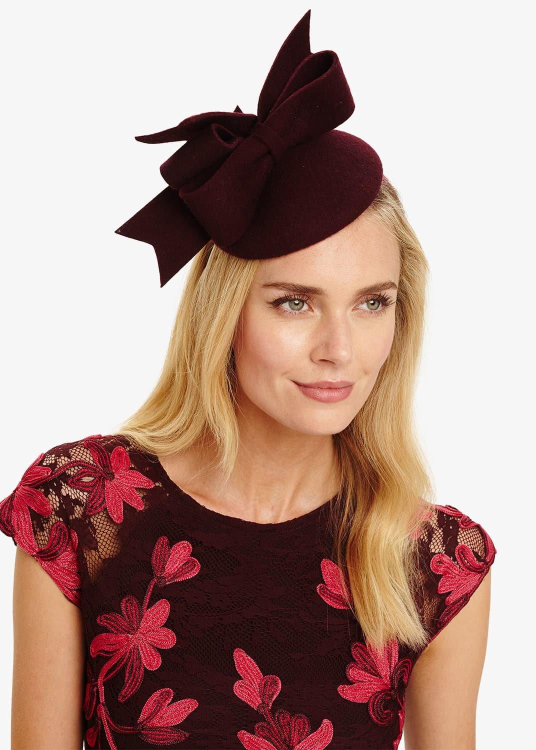 Primrose Felt Bow Pillbox Fascinator
