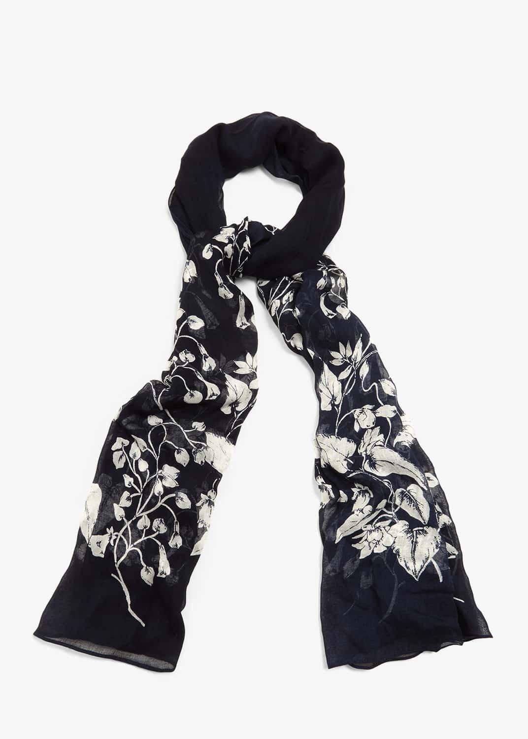 Jamia Floral Border Scarf