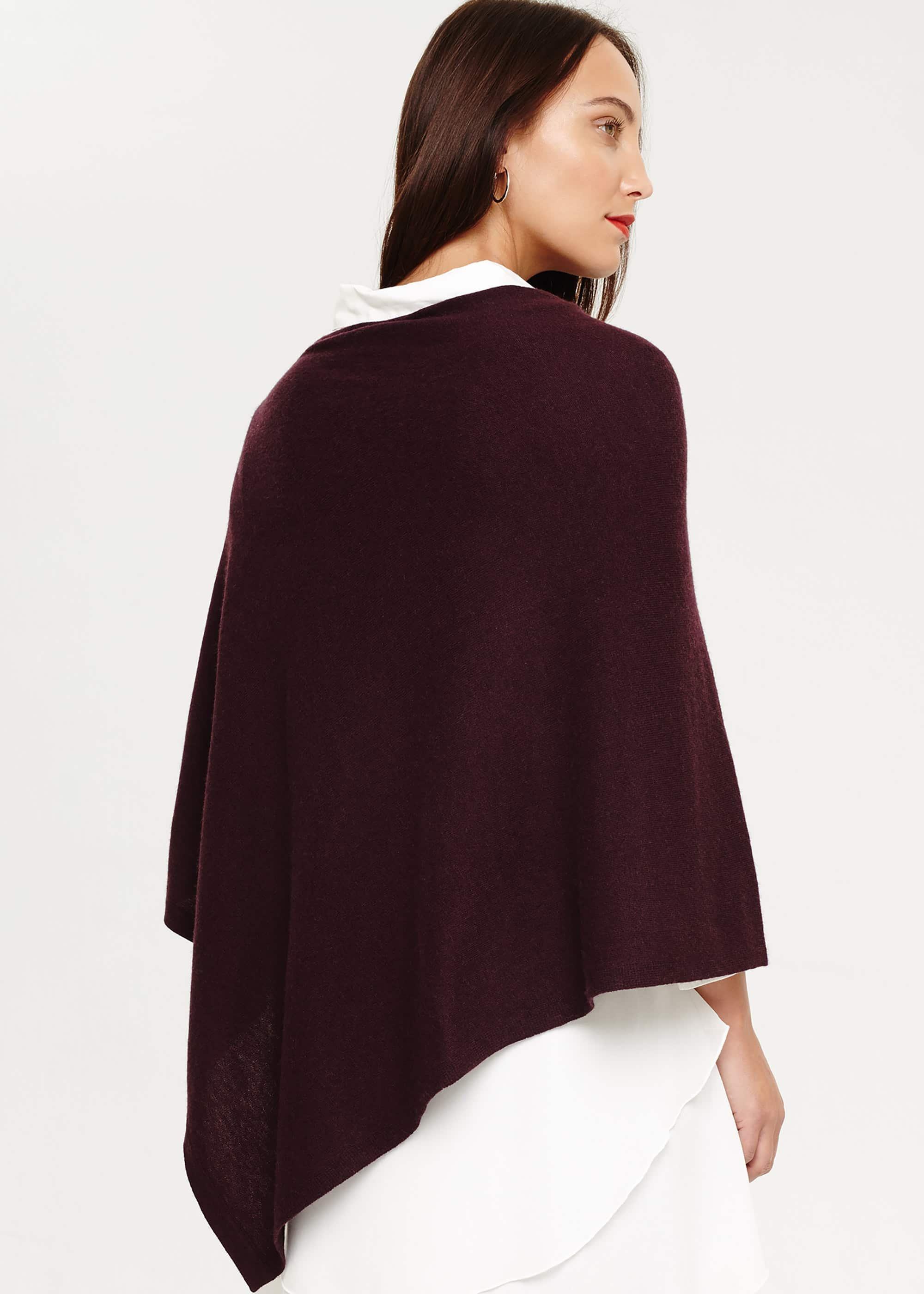 Odette Cashmere Blend Asymmetric Poncho