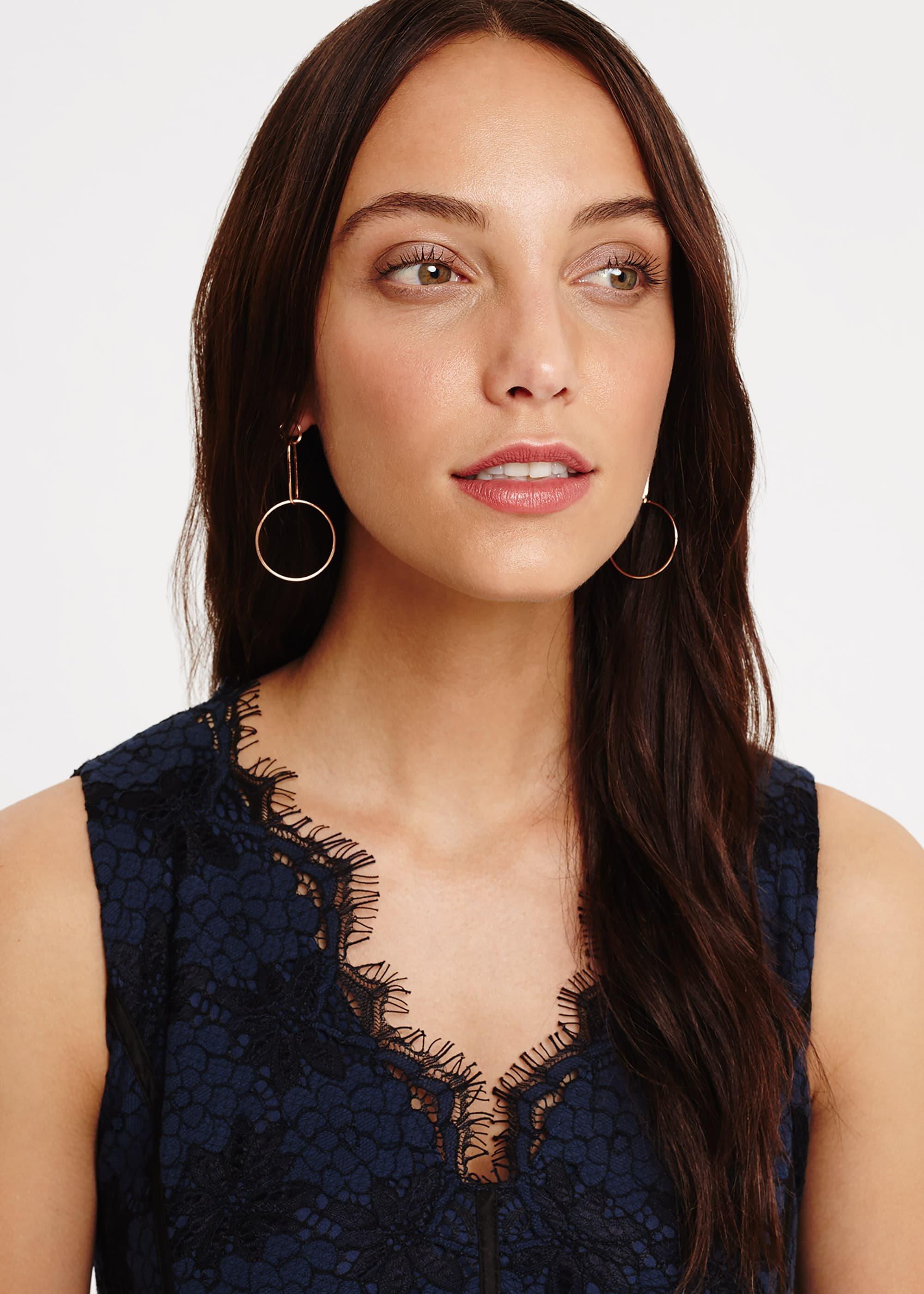 Yasmina Circle Drop Earrings