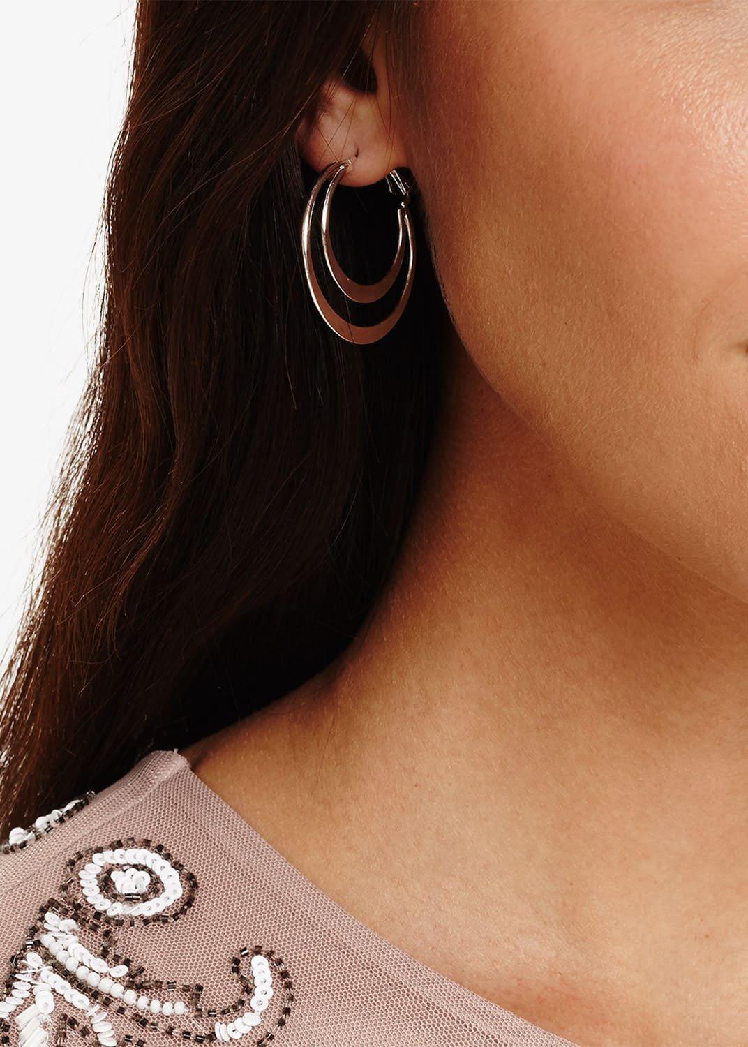 Connie Double Row Hoop Earrings