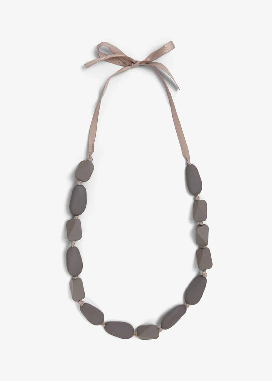 Petra Waxy Bead Long Rope Necklace