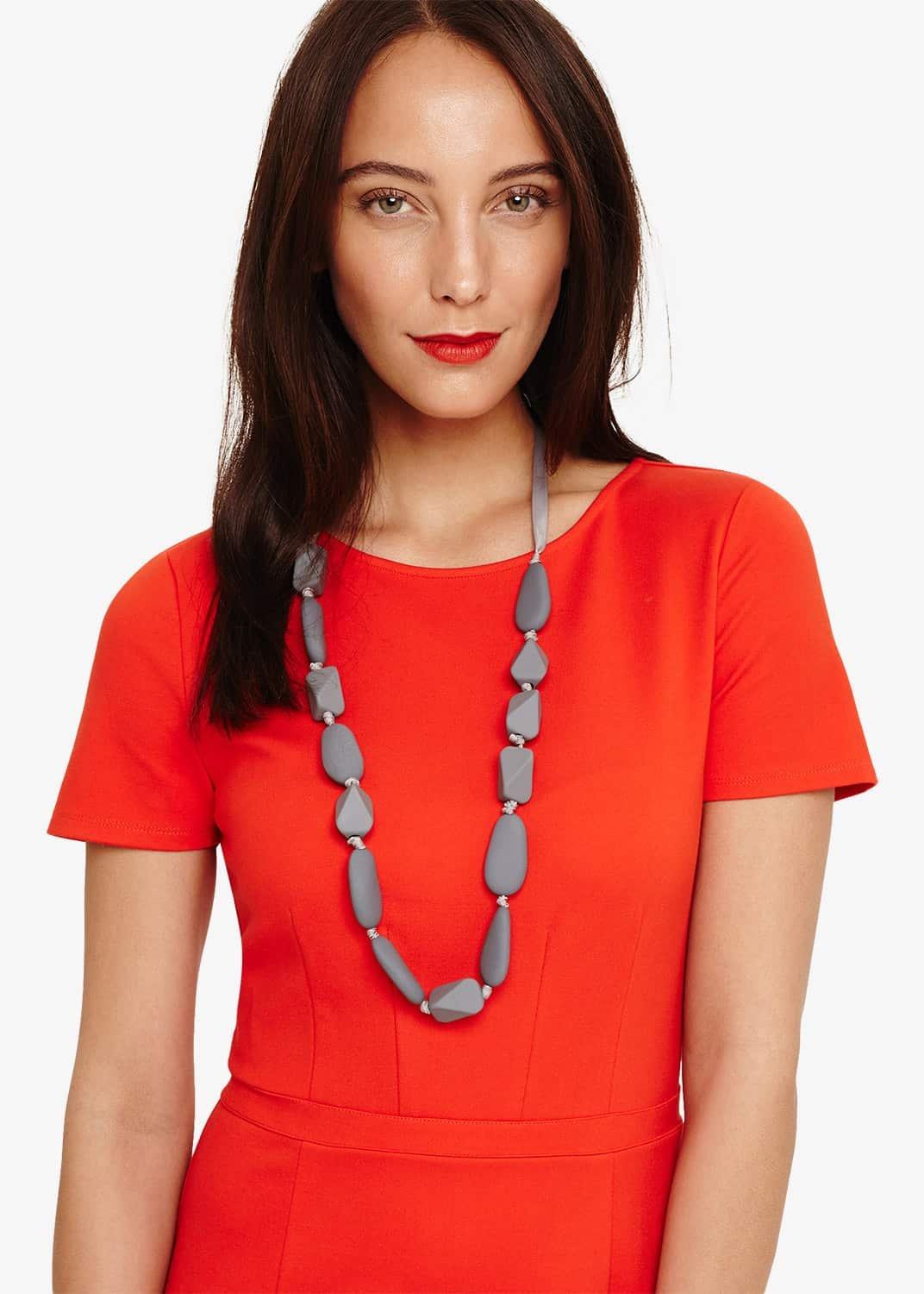 Petra Waxy Bead Long Rope Necklace
