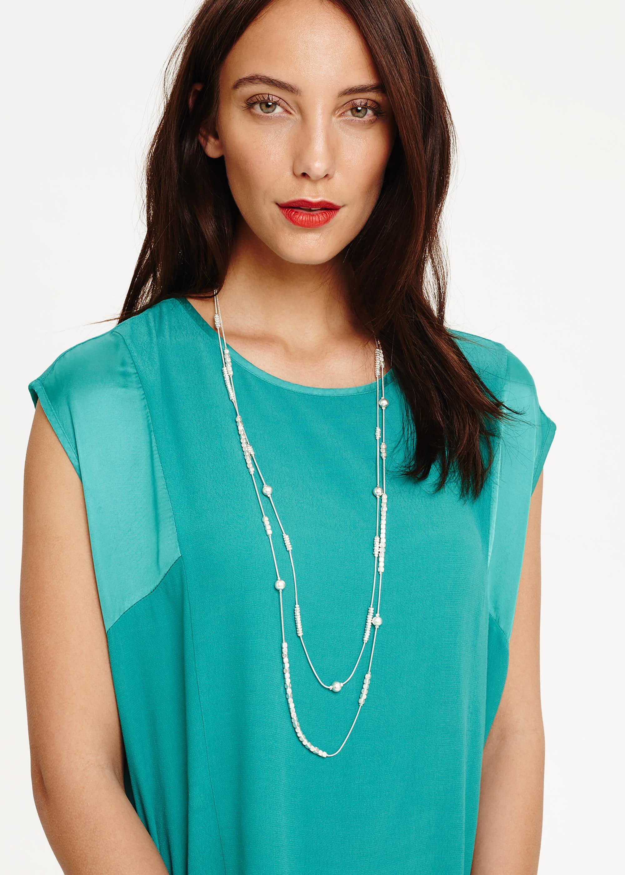 Alanis Mixed Bead Long Necklace