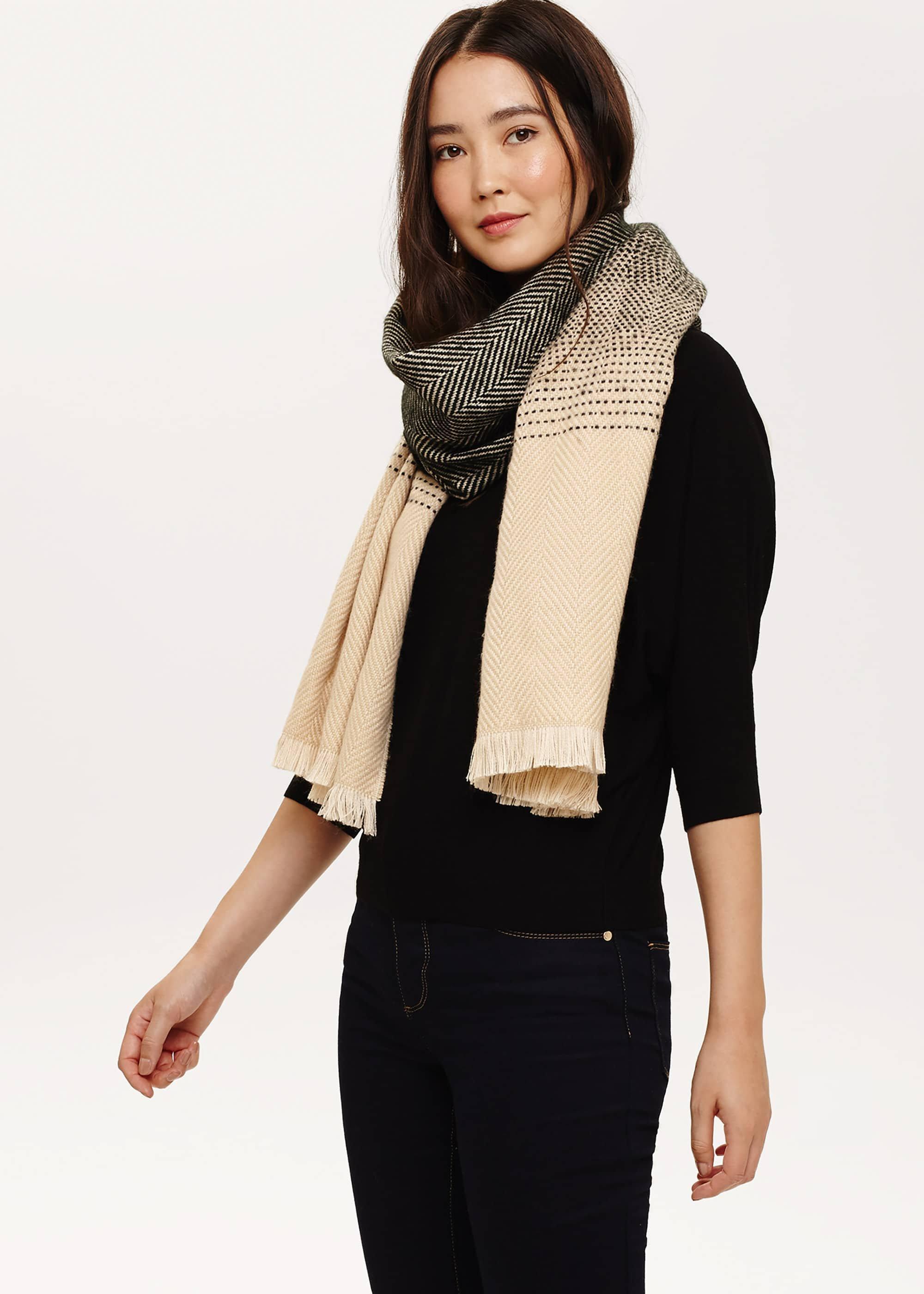 Aletta Ombre Herringbone Scarf