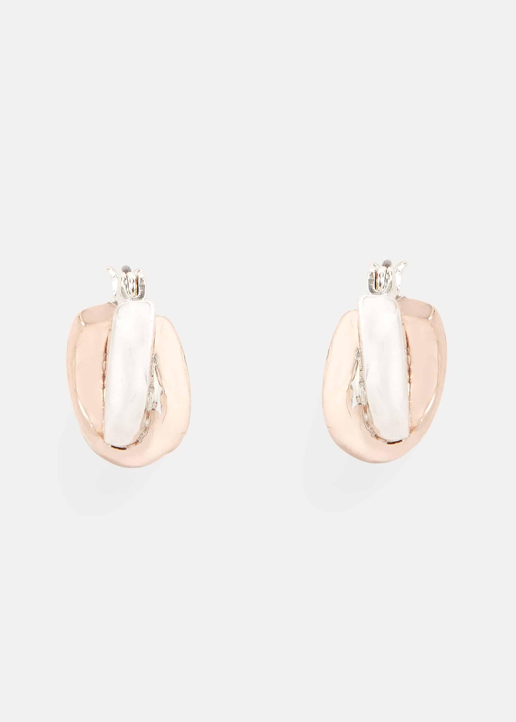 Janette Cross Over Hoop Earrings