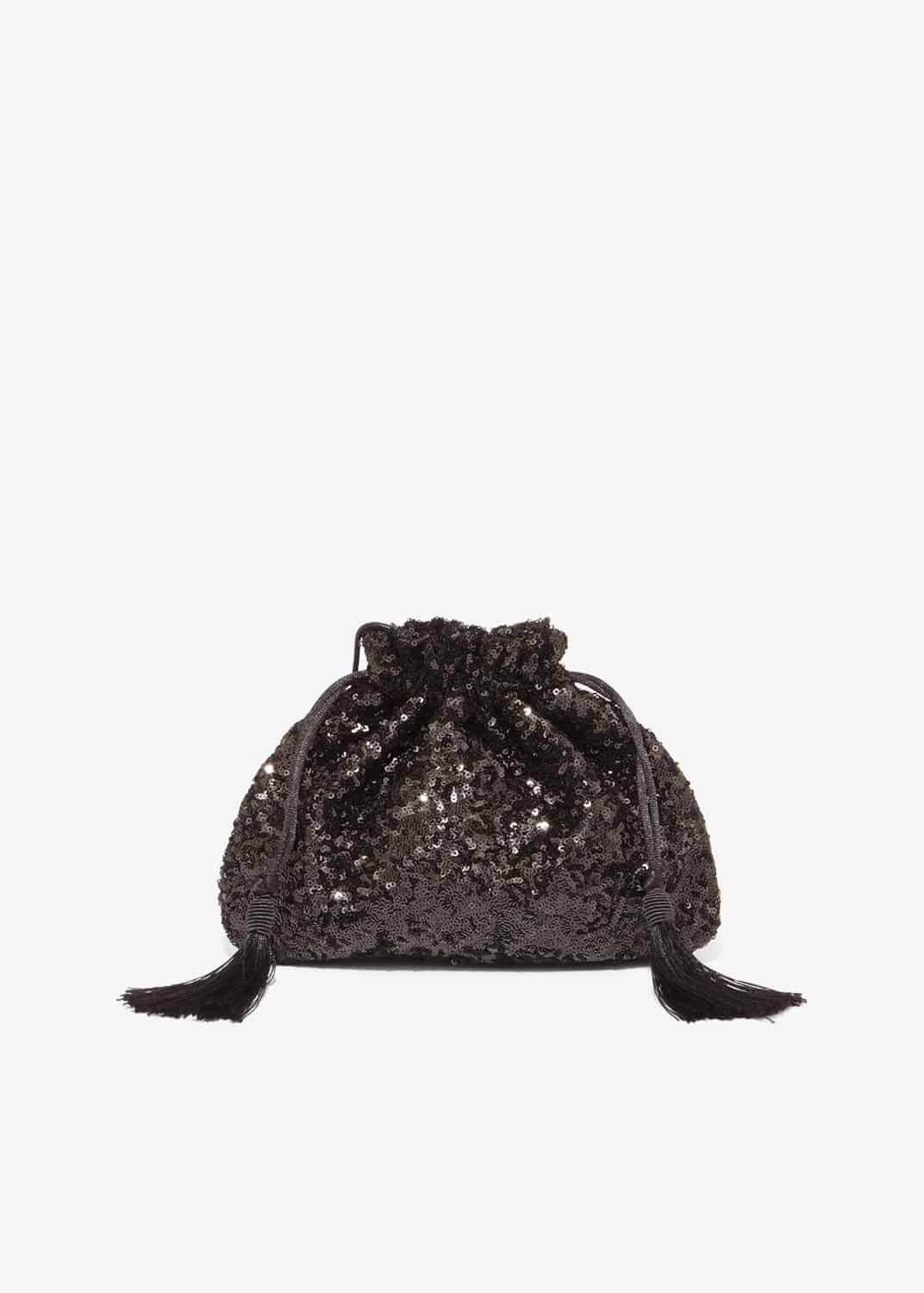Georgina Sequin Drawstring Clutch Bag