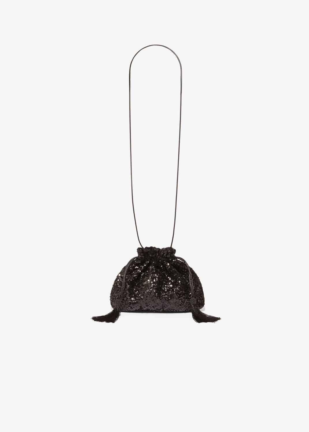 Georgina Sequin Drawstring Clutch Bag
