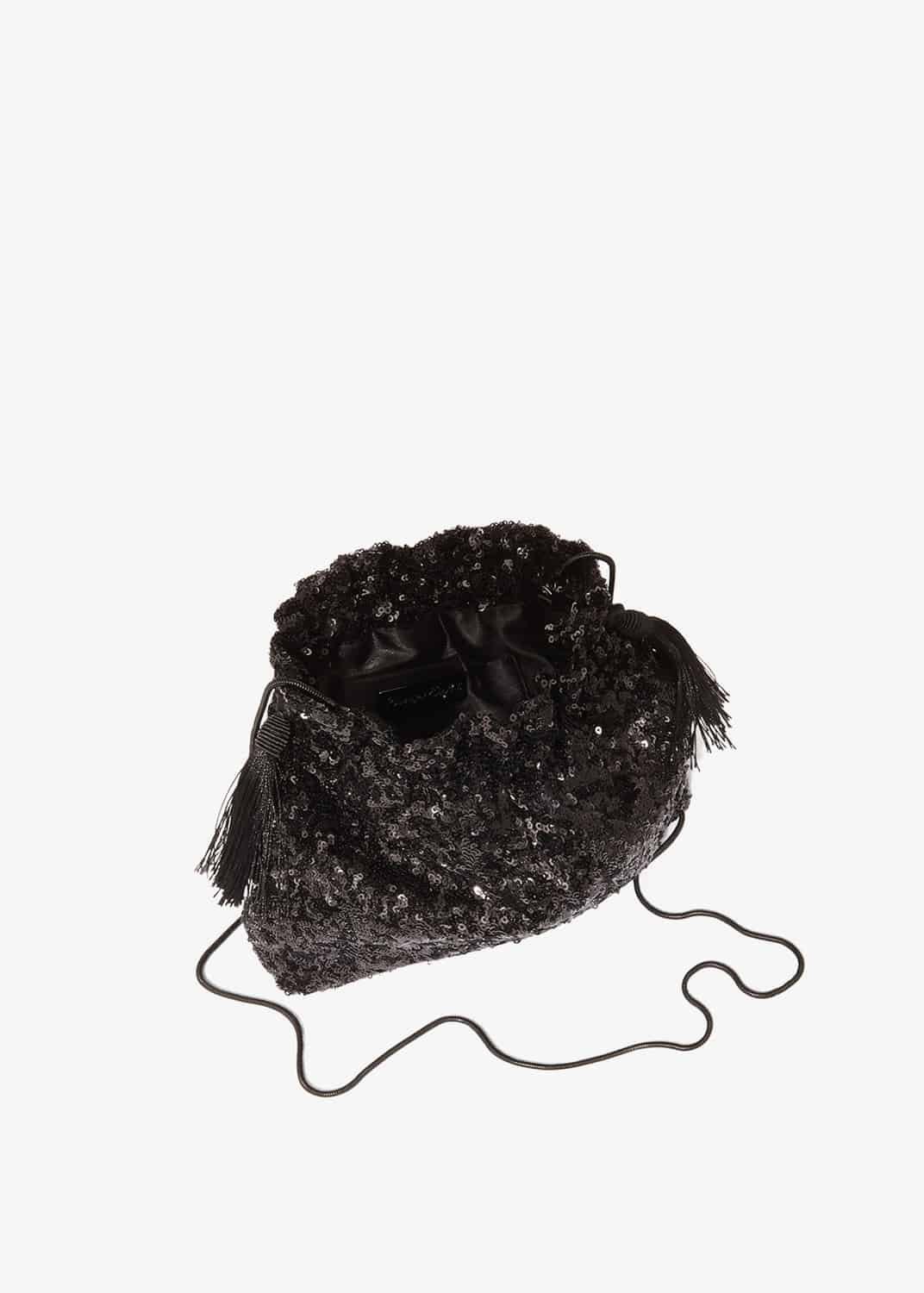 Georgina Sequin Drawstring Clutch Bag