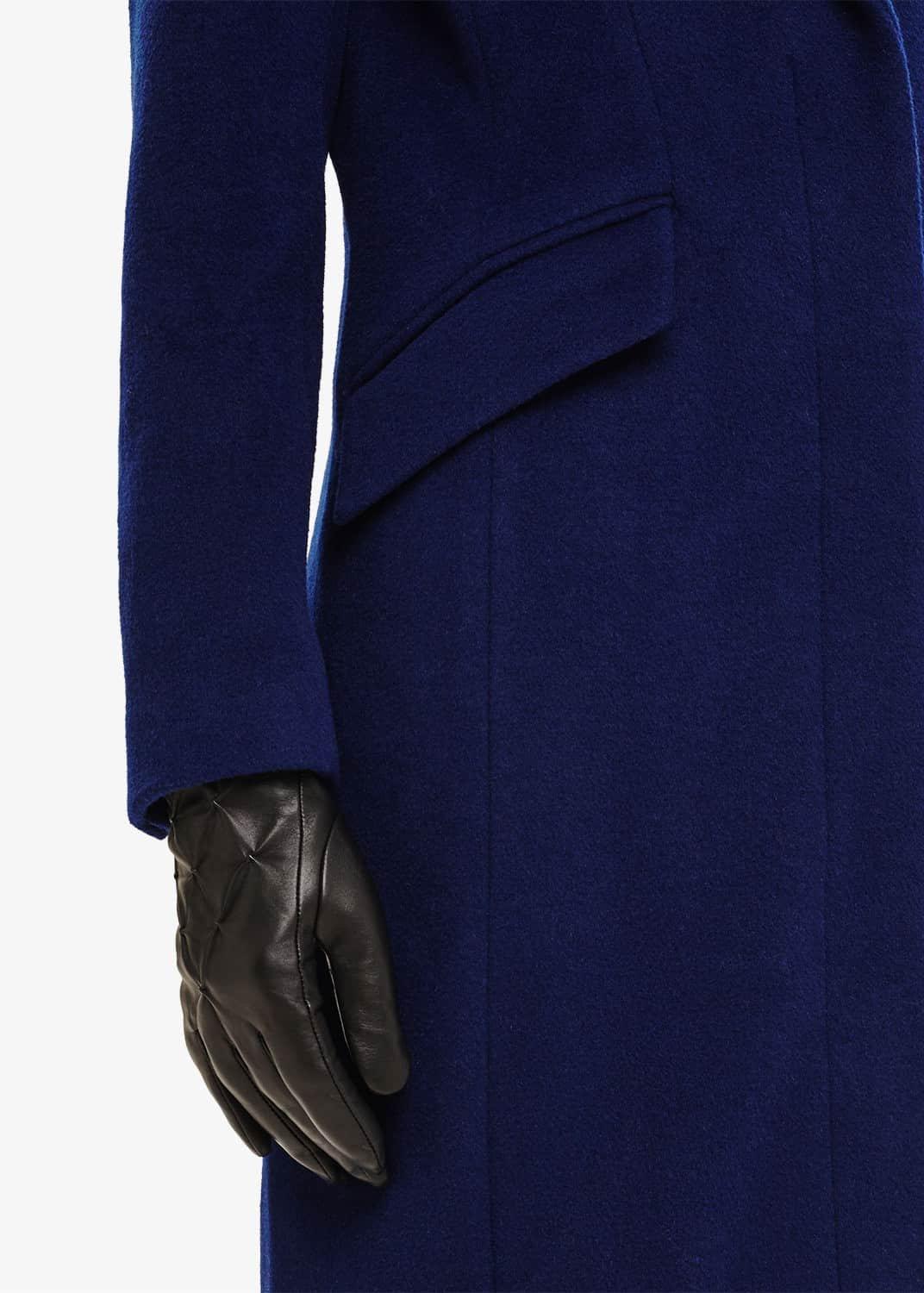 Stevie Leather Pintuck Gloves