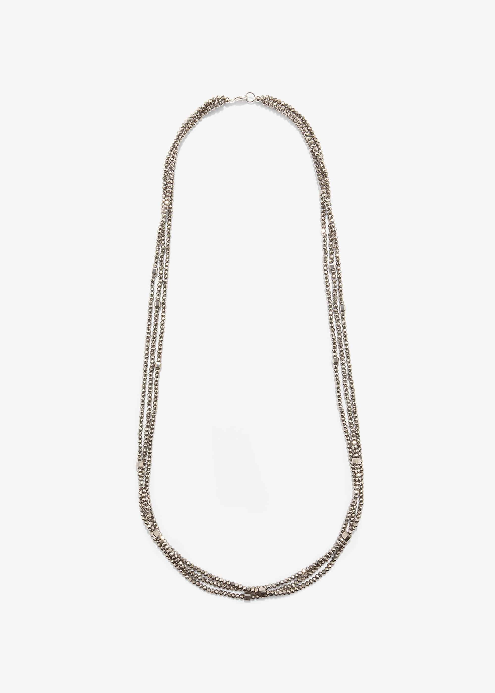 Alicia Triple Row Facet Necklace