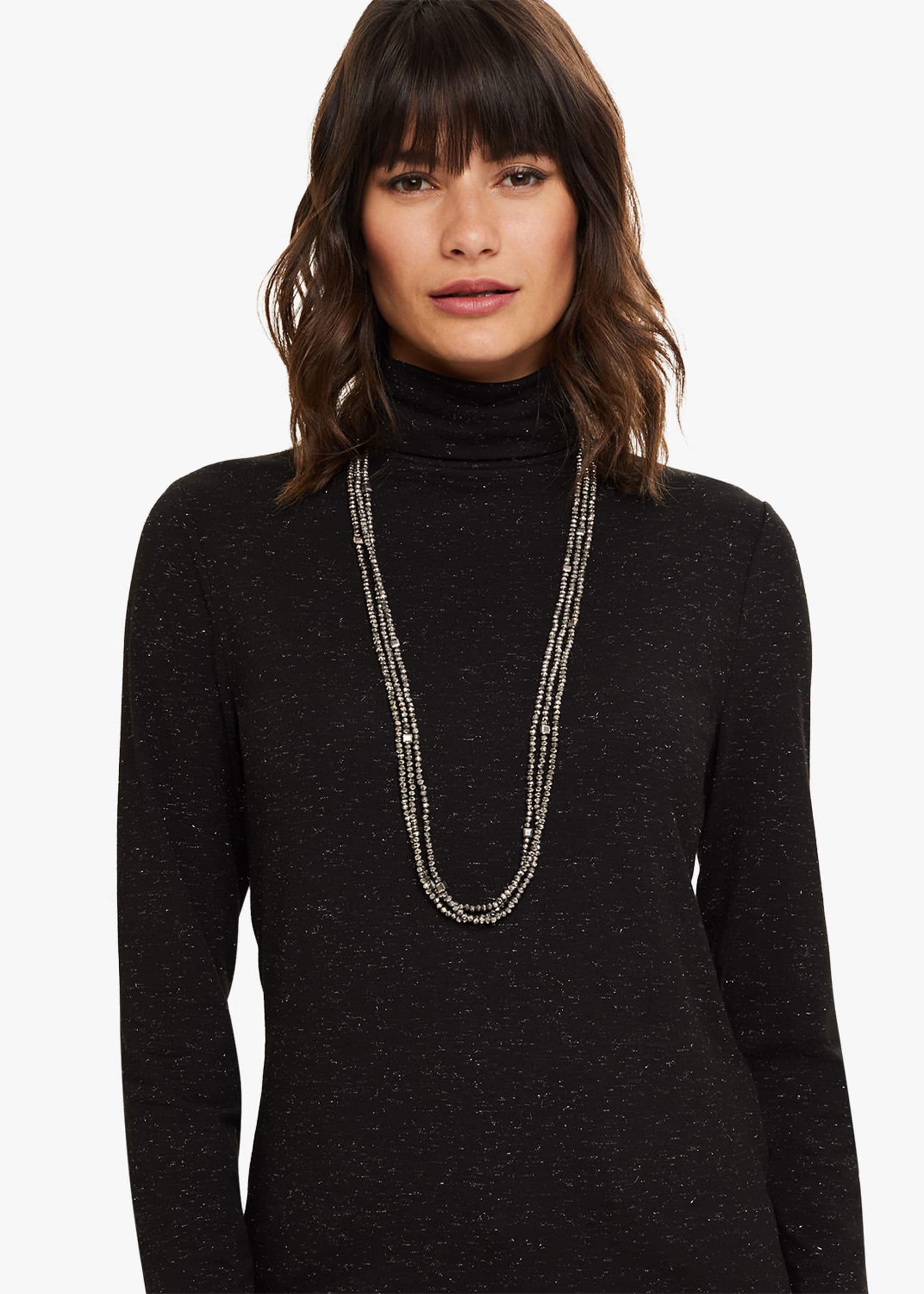 Alicia Triple Row Facet Necklace