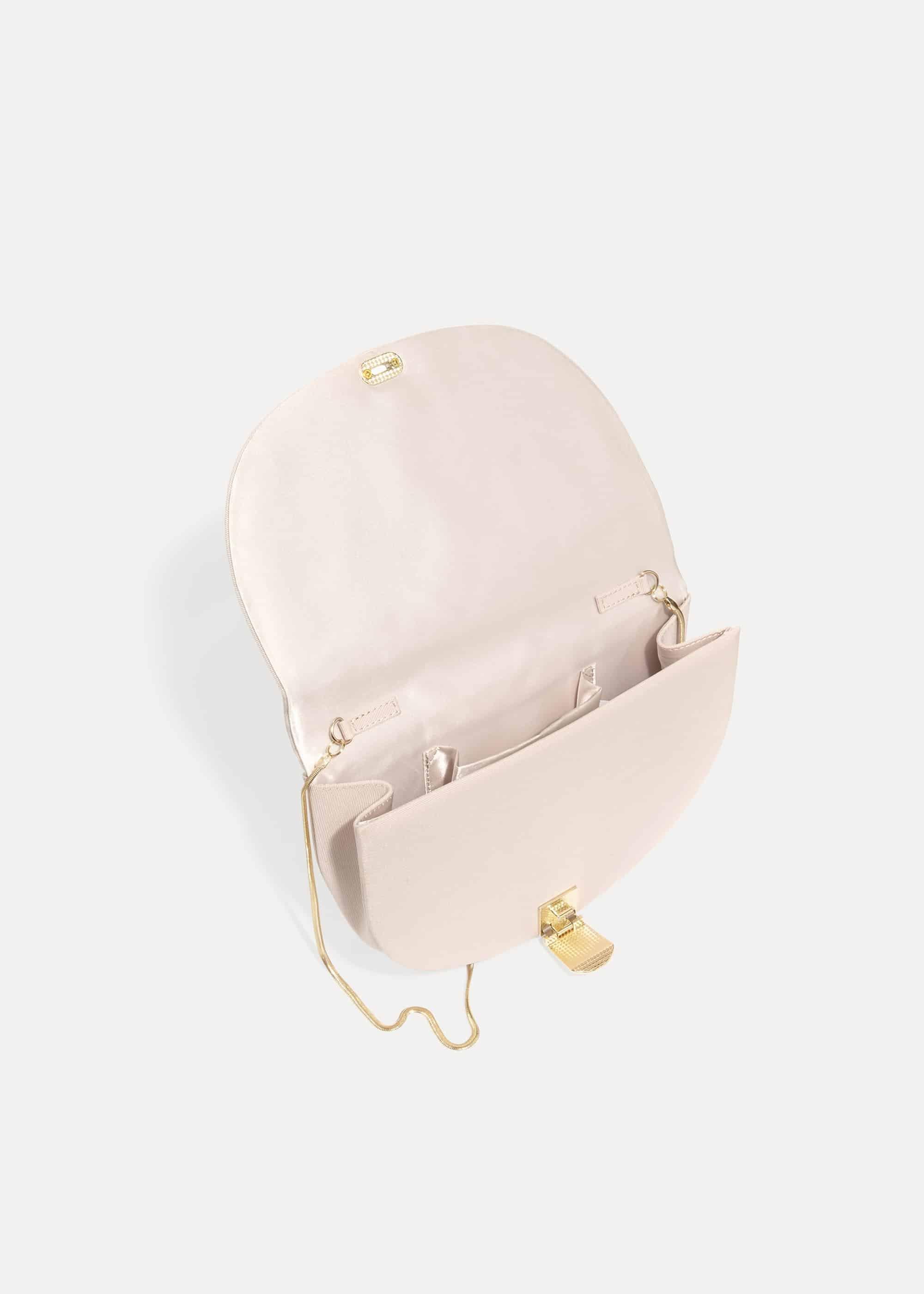 Tilly Halfmoon Grograin Clutch Bag