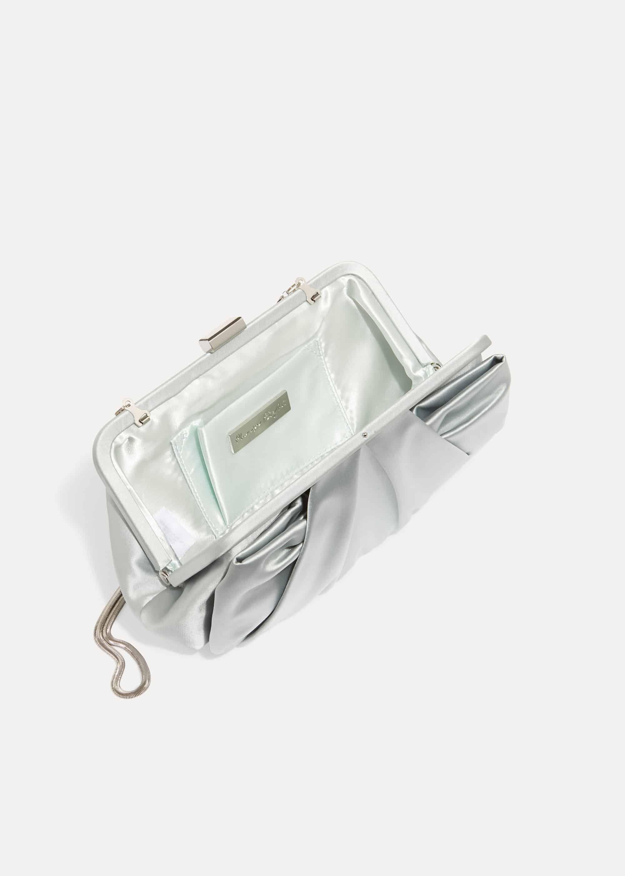 Alice Satin Bow Clutch Bag