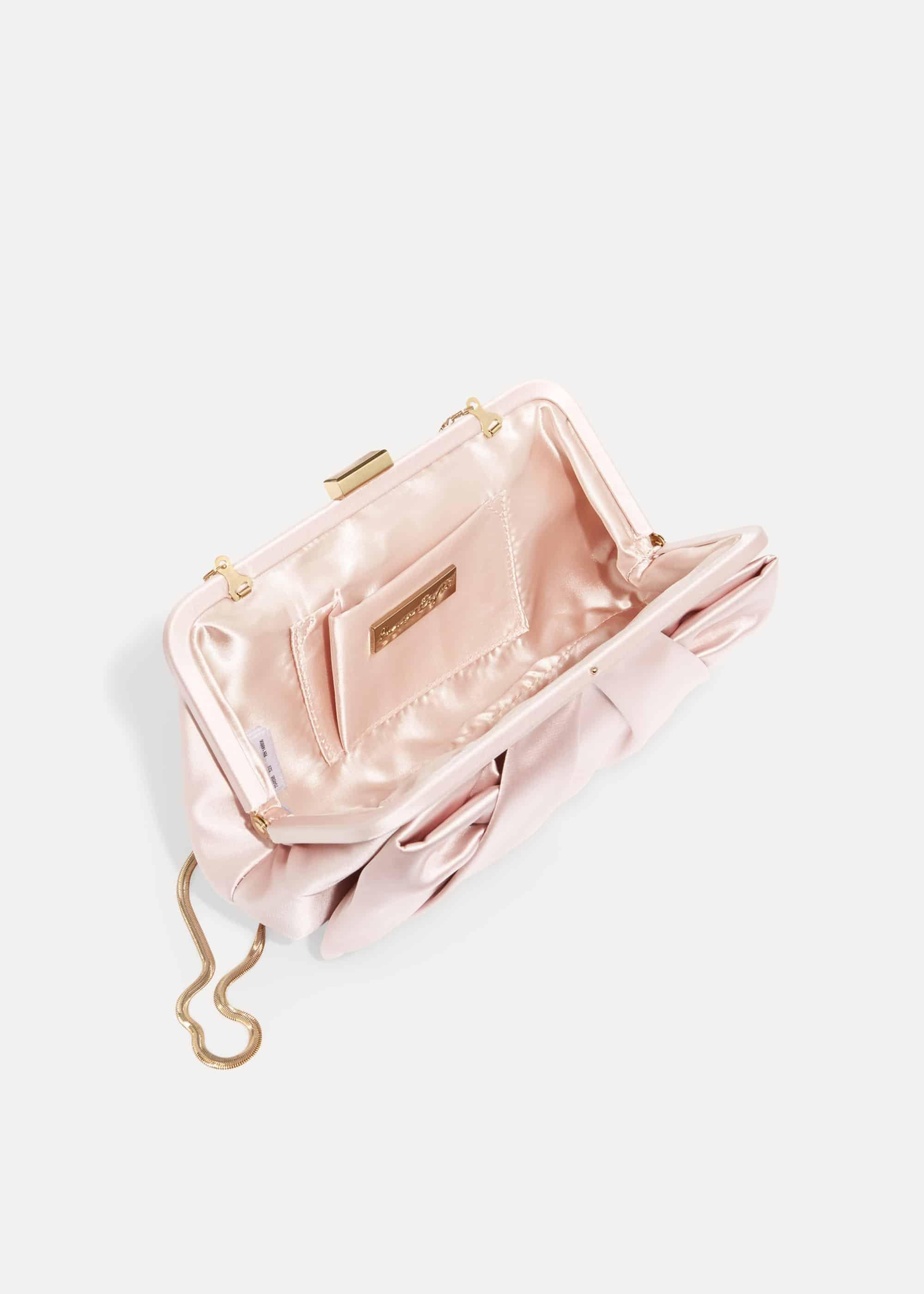 Alice Satin Bow Clutch Bag