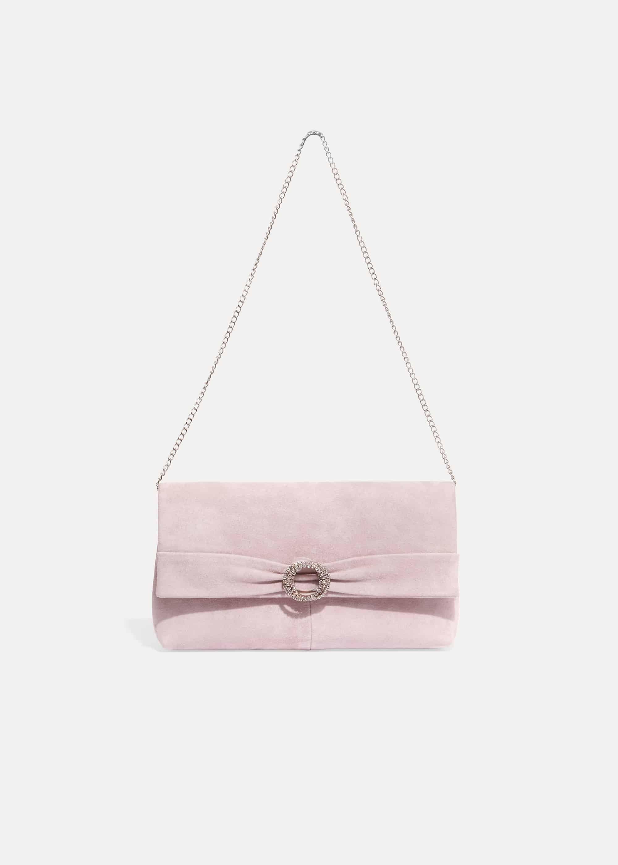 Joelle Suede Clutch Bag