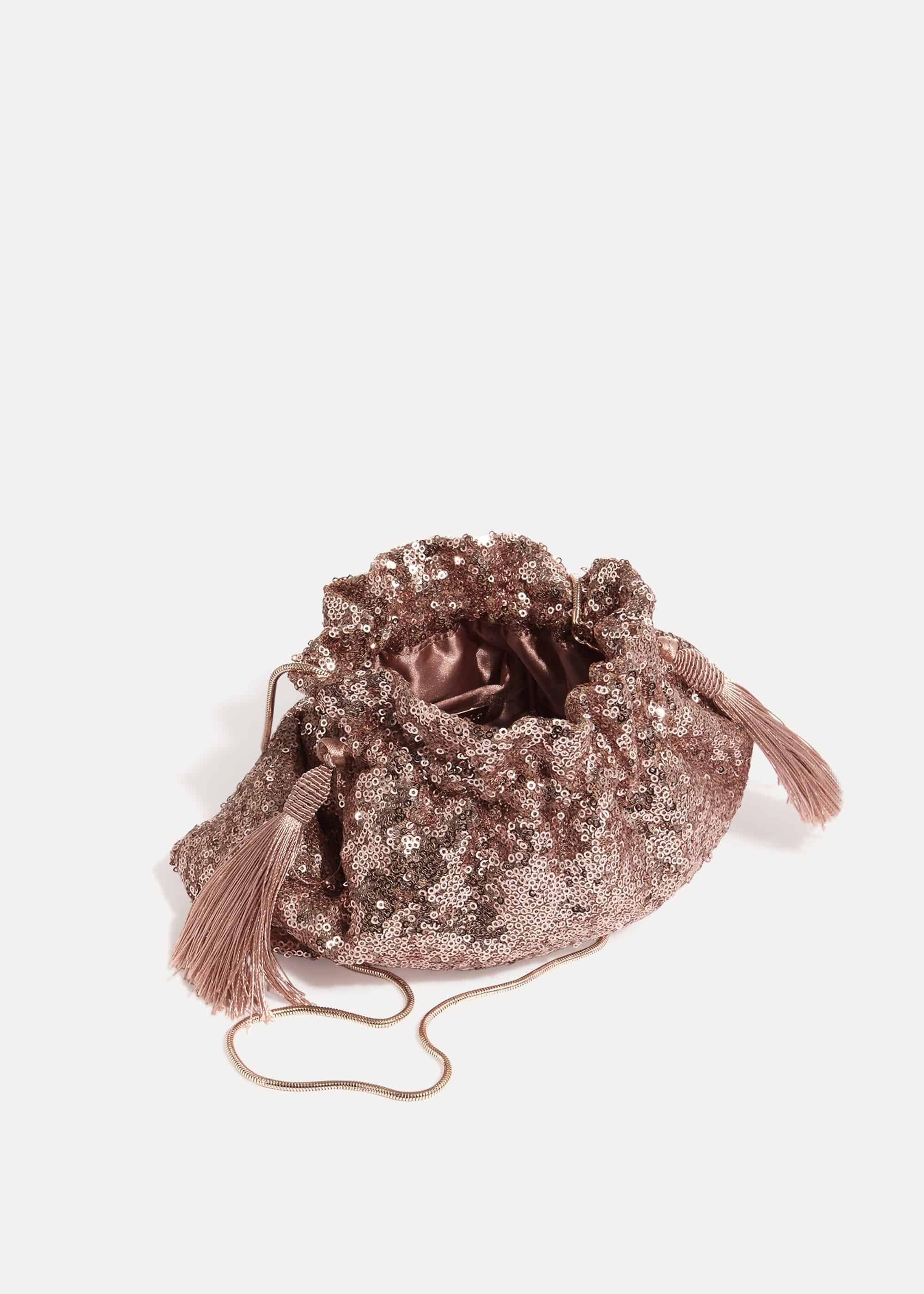Georgina Sequin Drawstring Bag