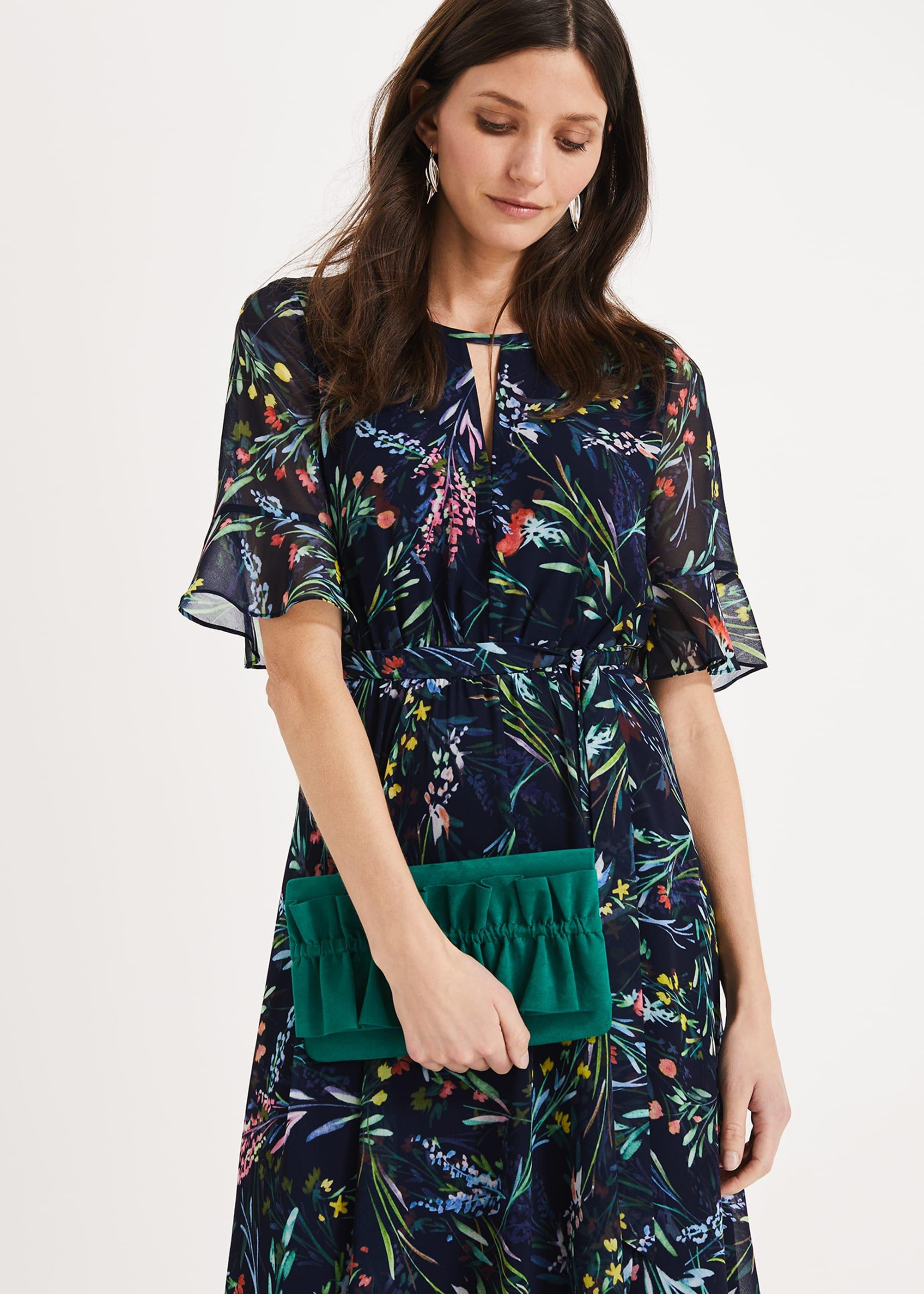 Romy Ruffle Clutch Bag