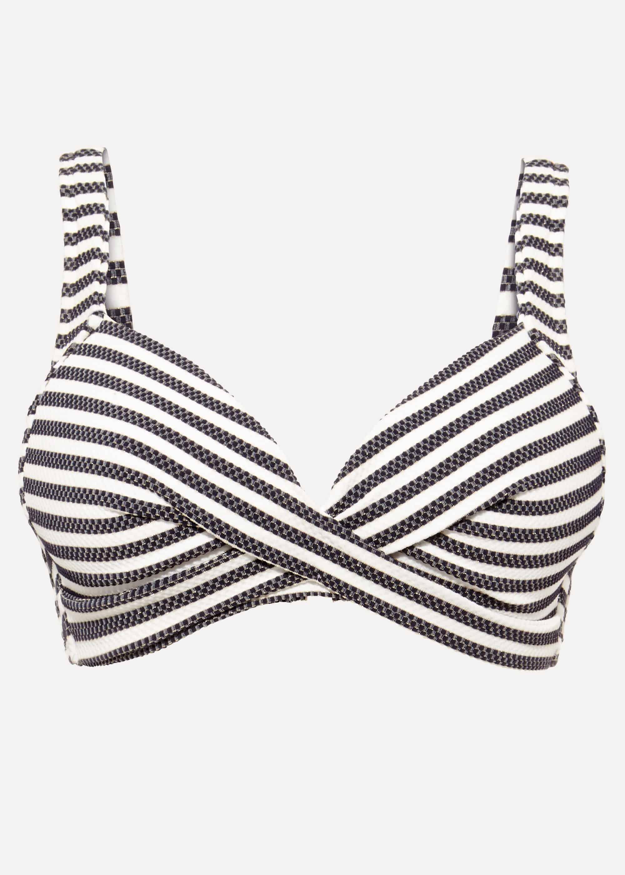 September Striped Bikini Top