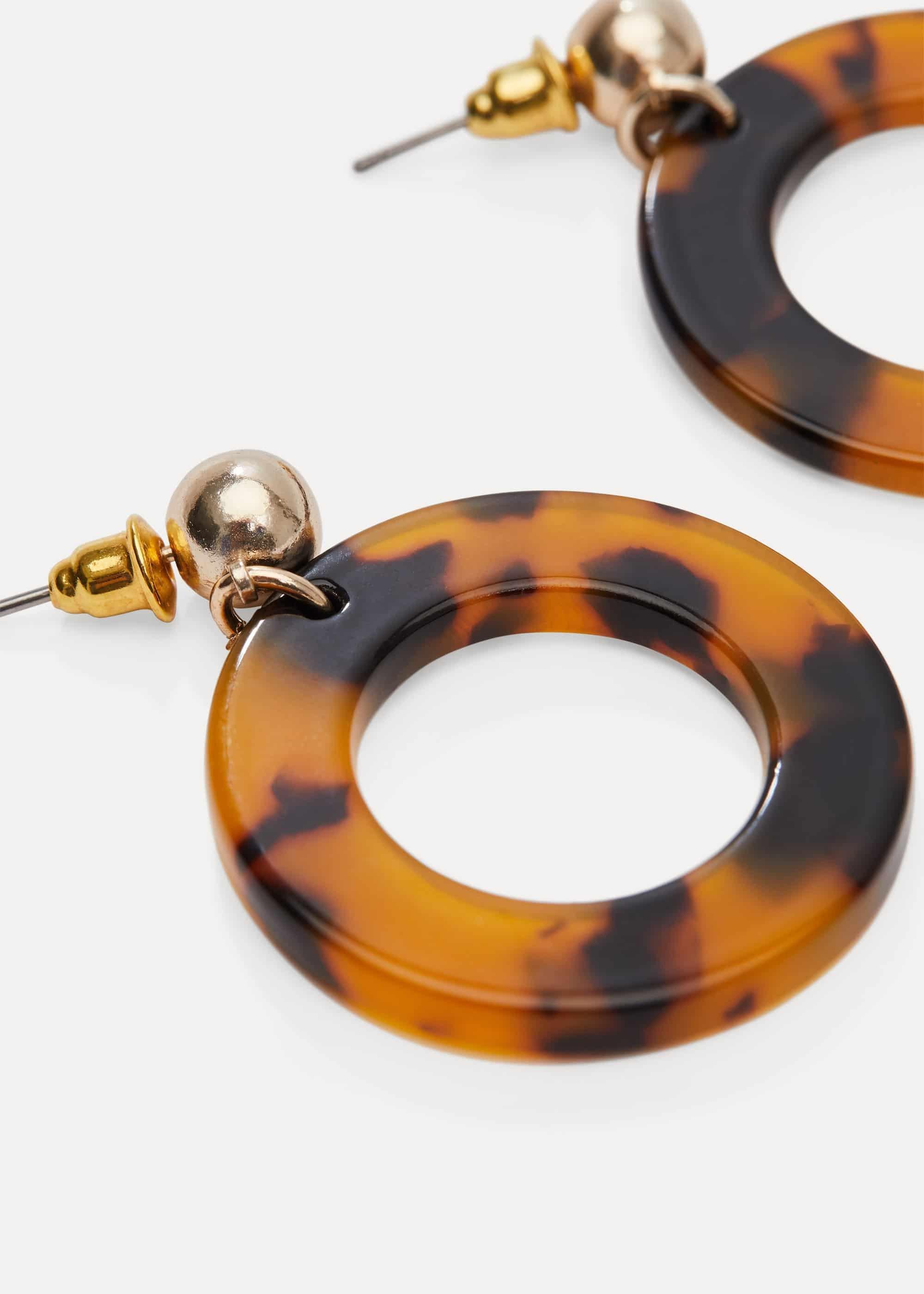 Rene Resin Circle Drop Earrings