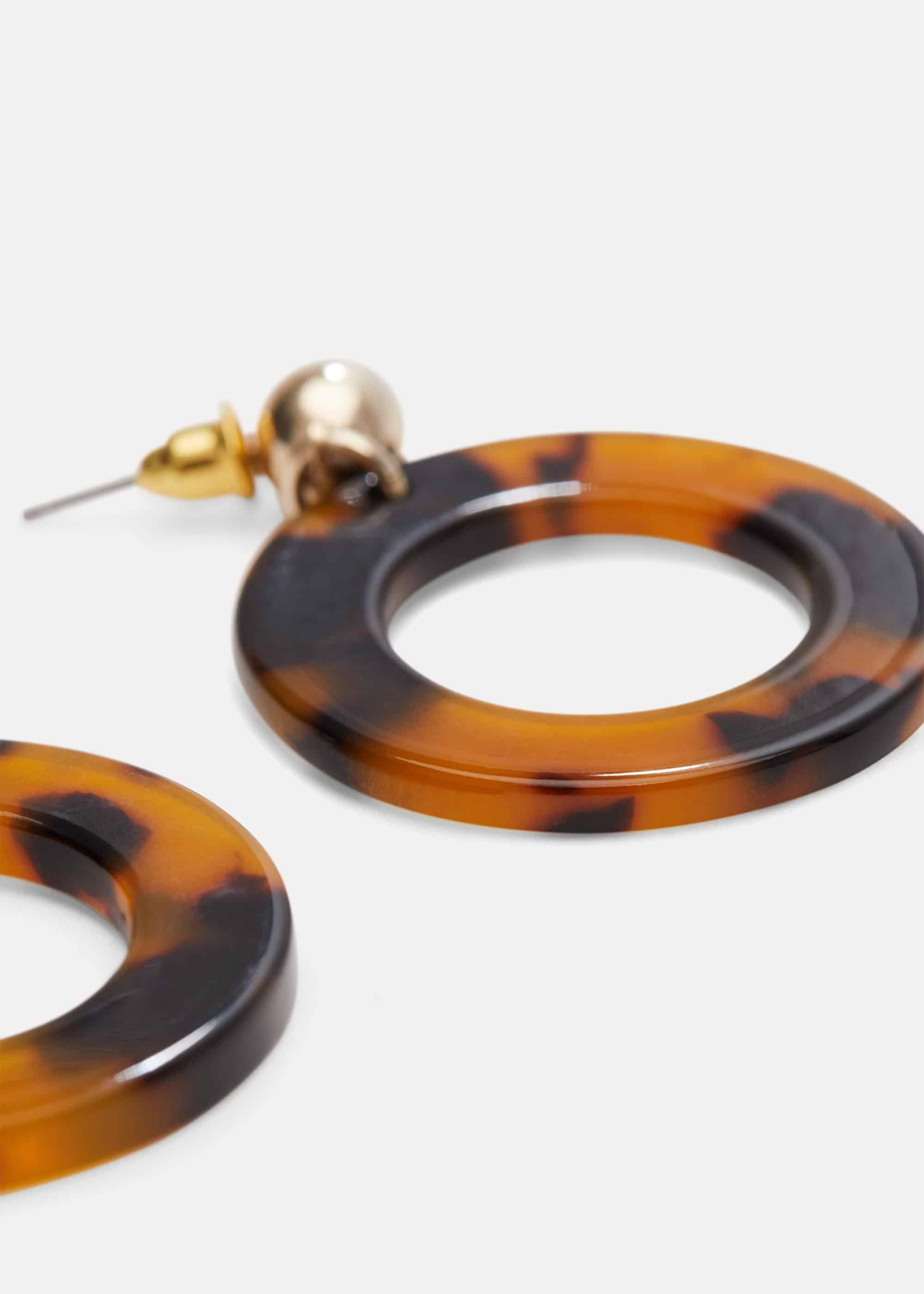 Rene Resin Circle Drop Earrings