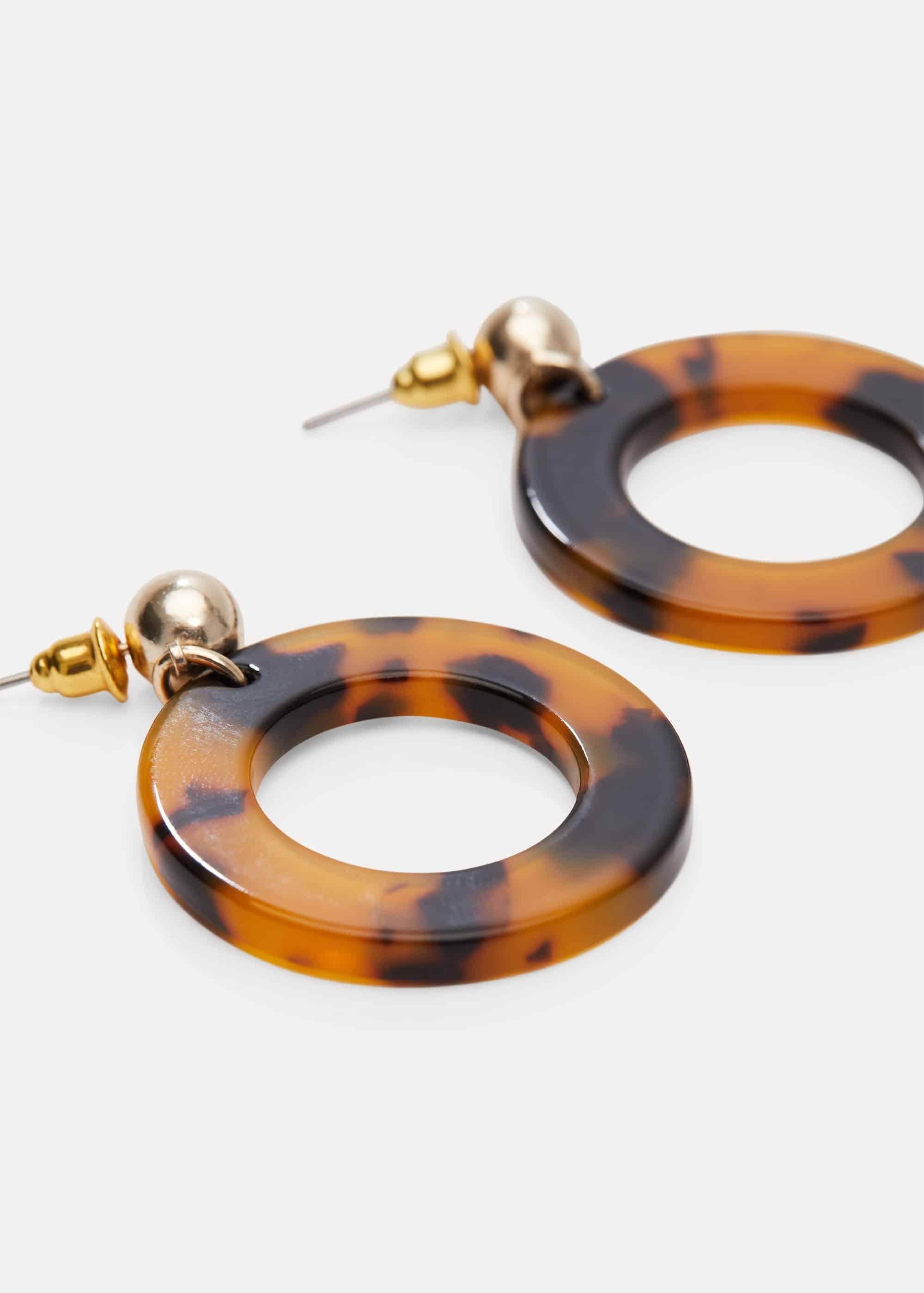 Rene Resin Circle Drop Earrings