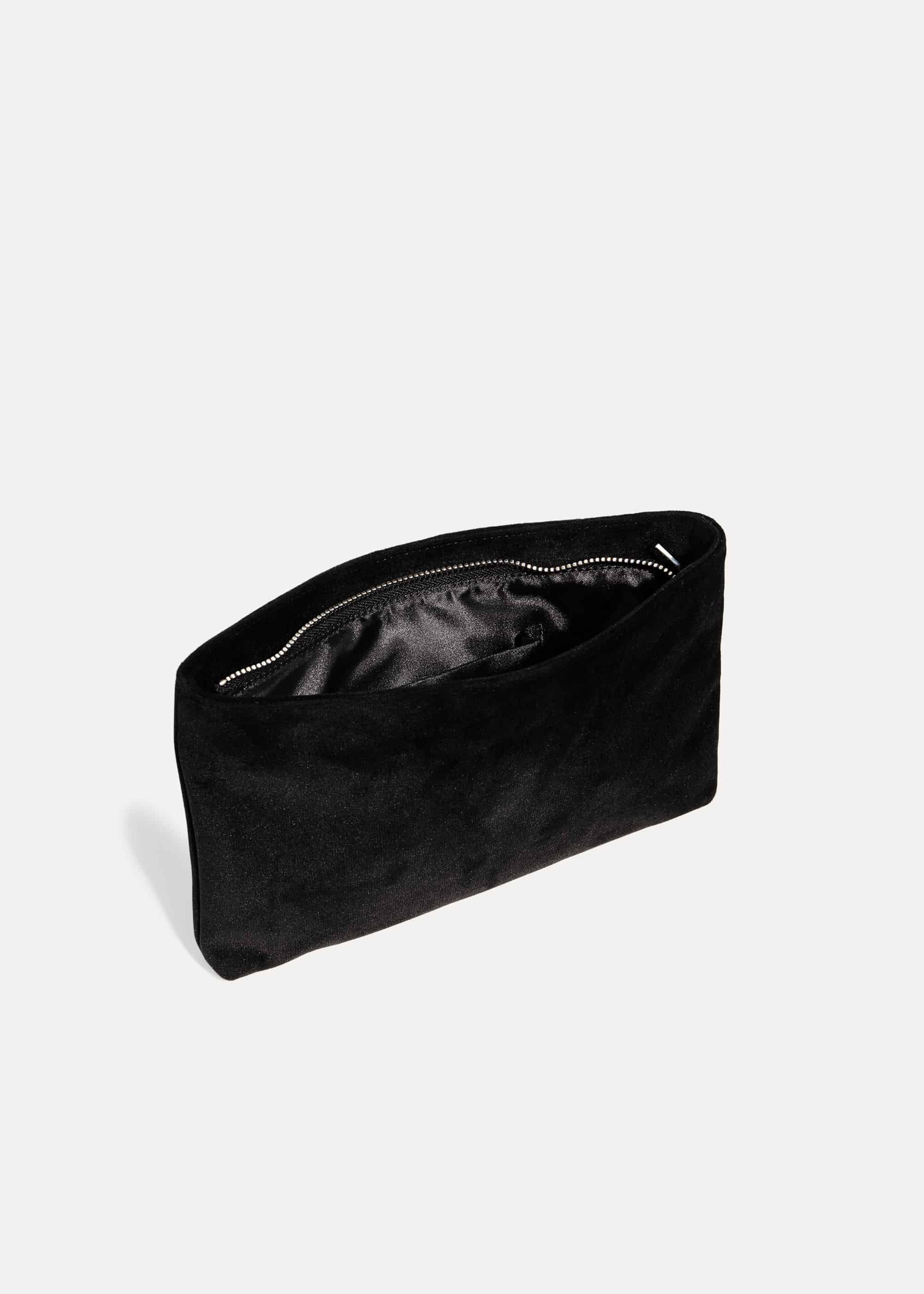 Cat Velvet Jewel Clutch Bag