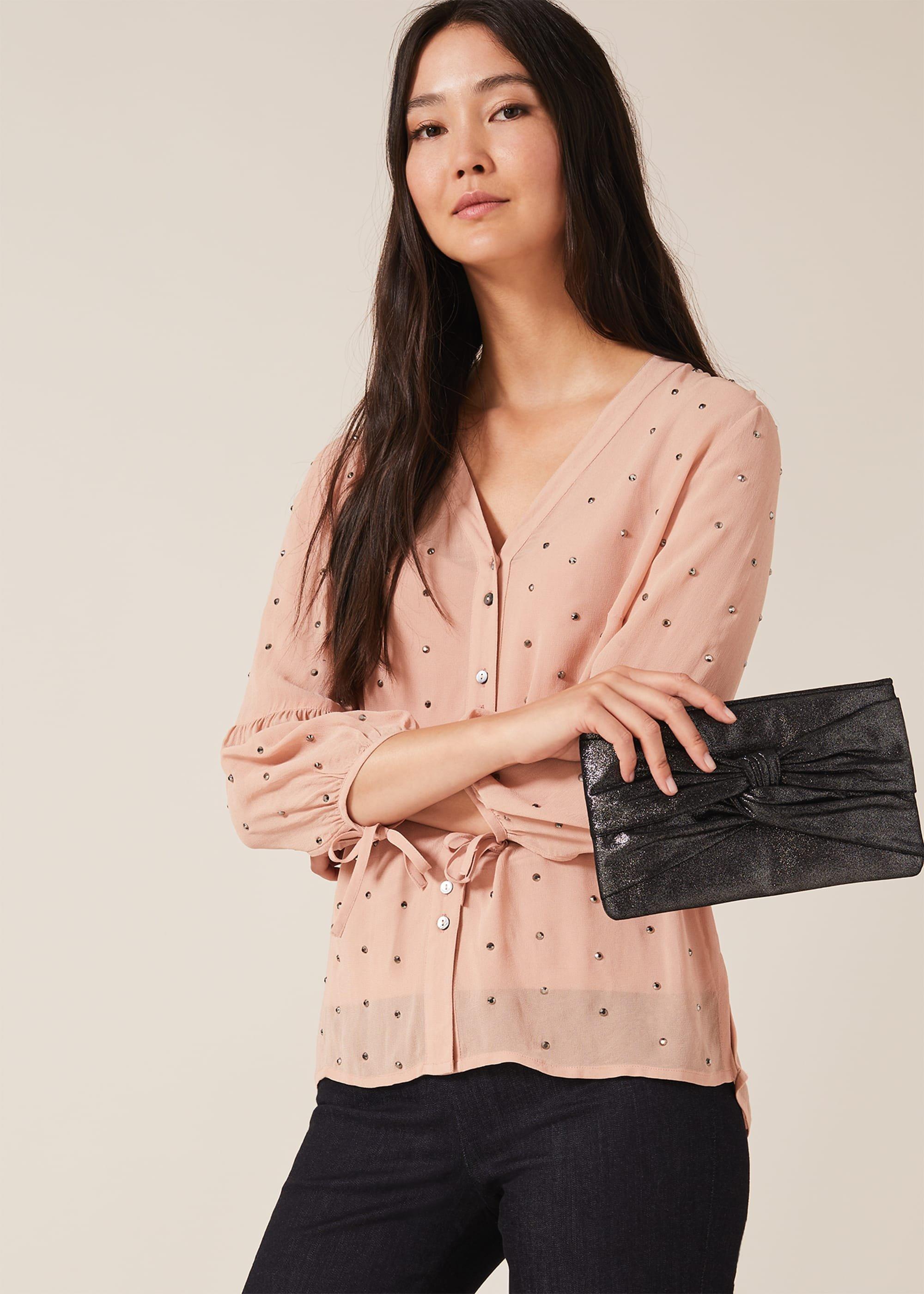 Keri Metallic Clutch Bag