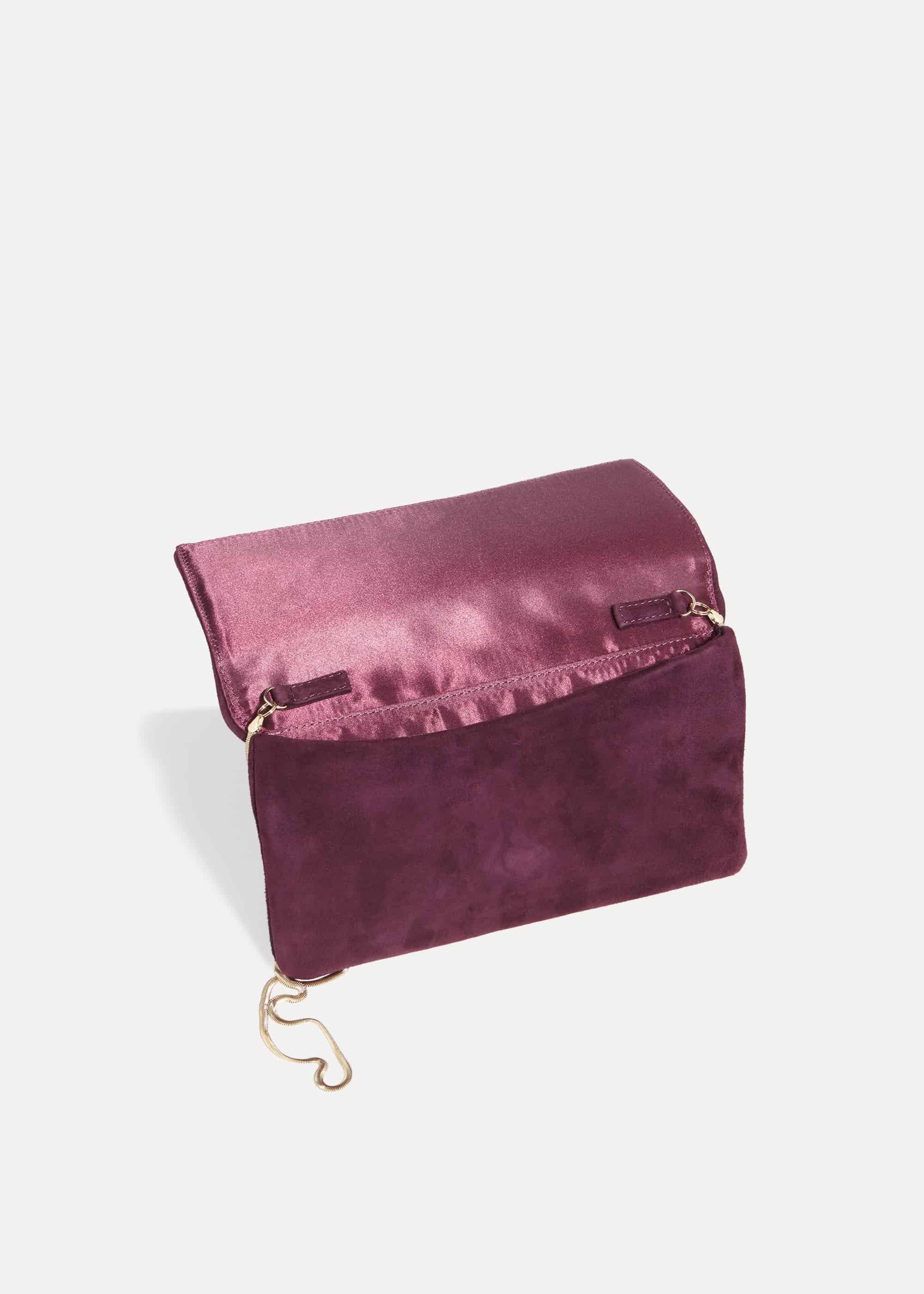 Carrie Knot Front Suede Clutch
